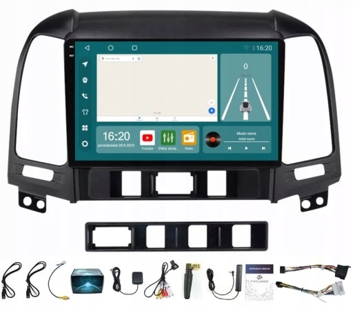 Rádio Navigácia Hyundai Santa Fe 2006-2012 Carplay Android 8/256GB Sim