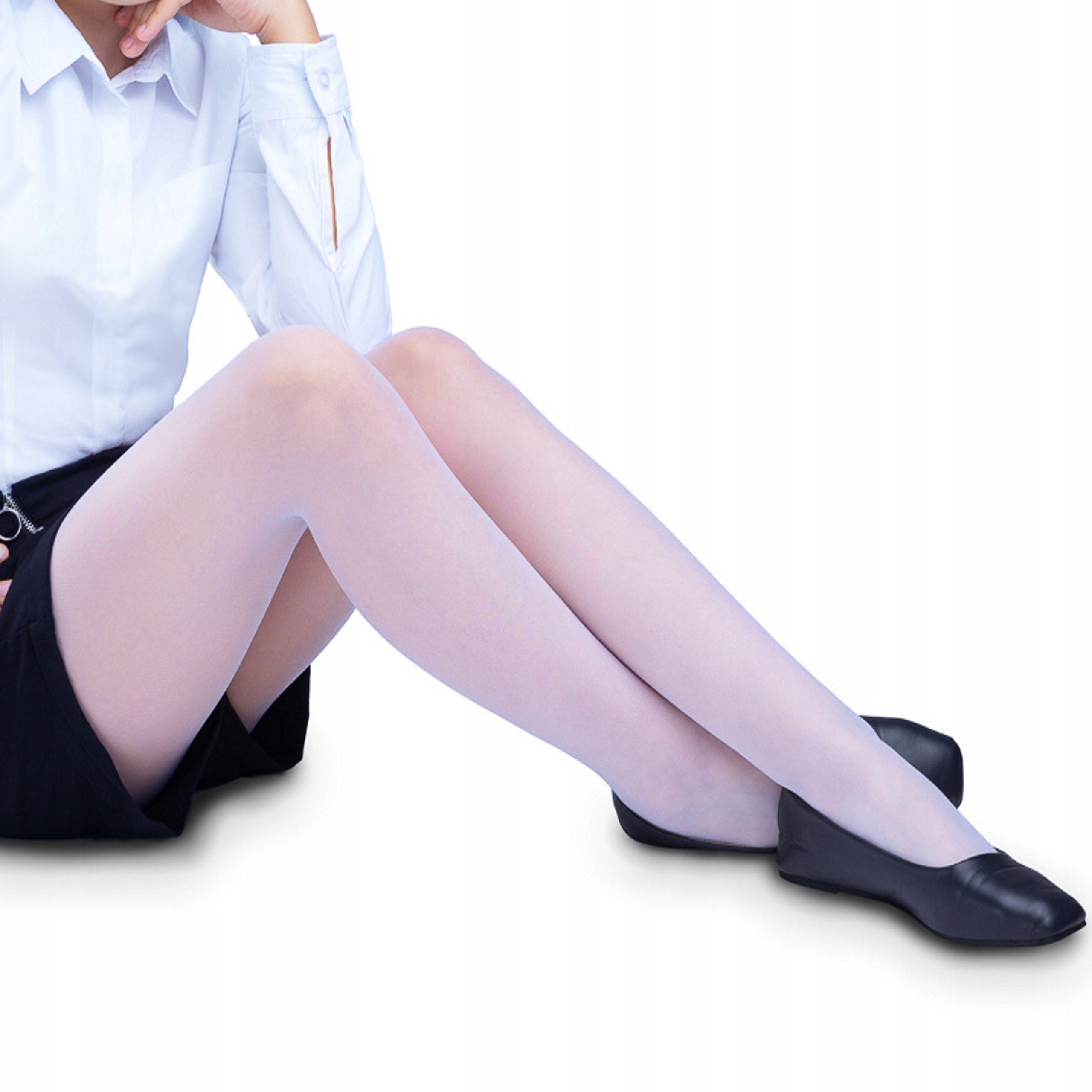 białe cienkie transparętne rajstopki dziewczęce elastil 20den R-110 Kod producenta białe elastilowe