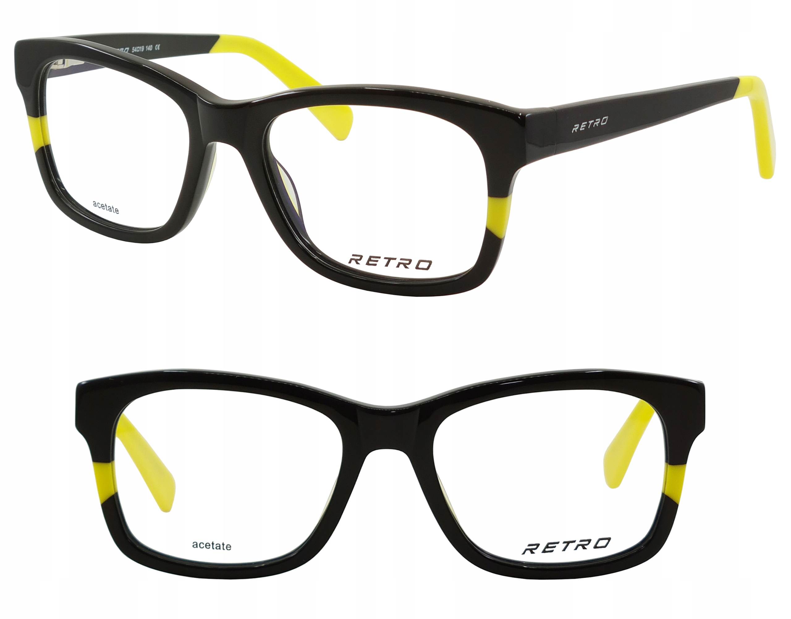 Retro Okulary oprawki korekcyjne R1560 Czarne