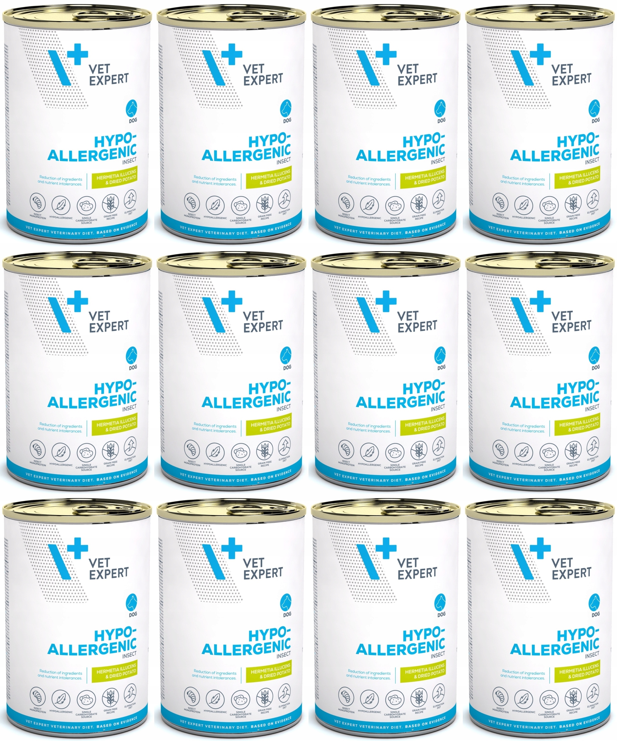 Levně 4T VetExpert Dog Hypoallergenic Insect 12 x 375 g