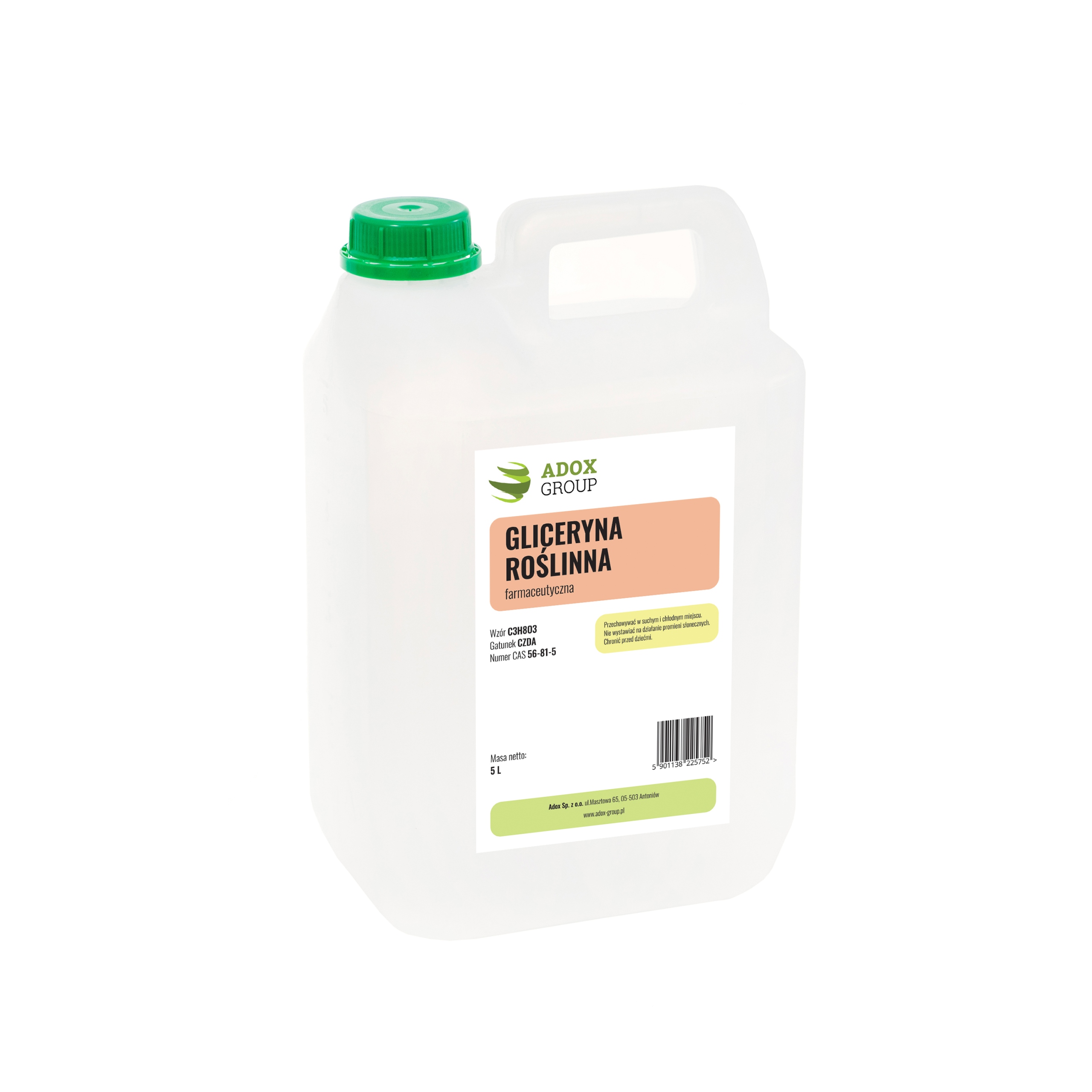 

Gliceryna Farmaceutyczna 100% 5l/6,3Kg Adox