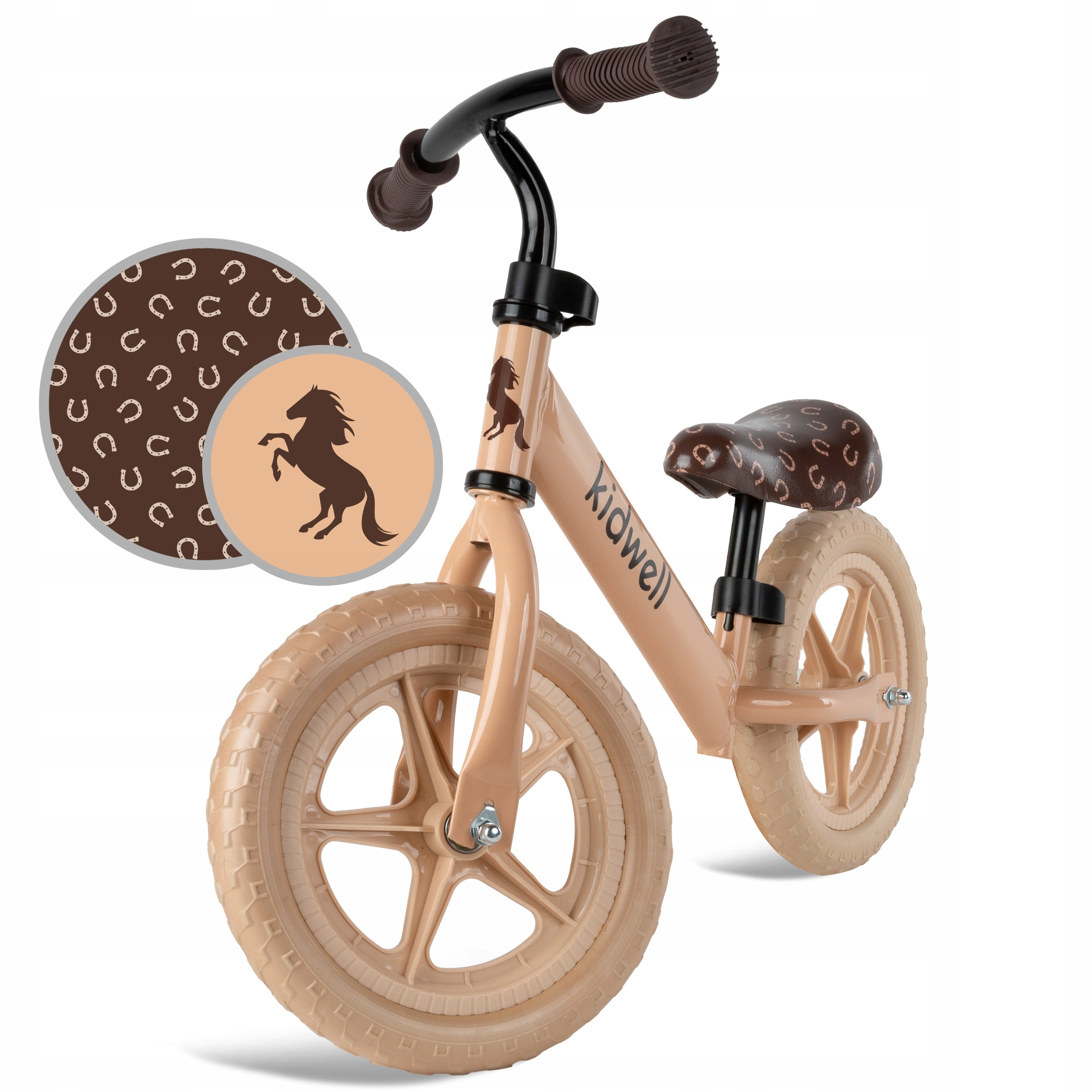 Kidwell Rebel Rowerek Biegowy Beige Lekki Regulowany Beżowy