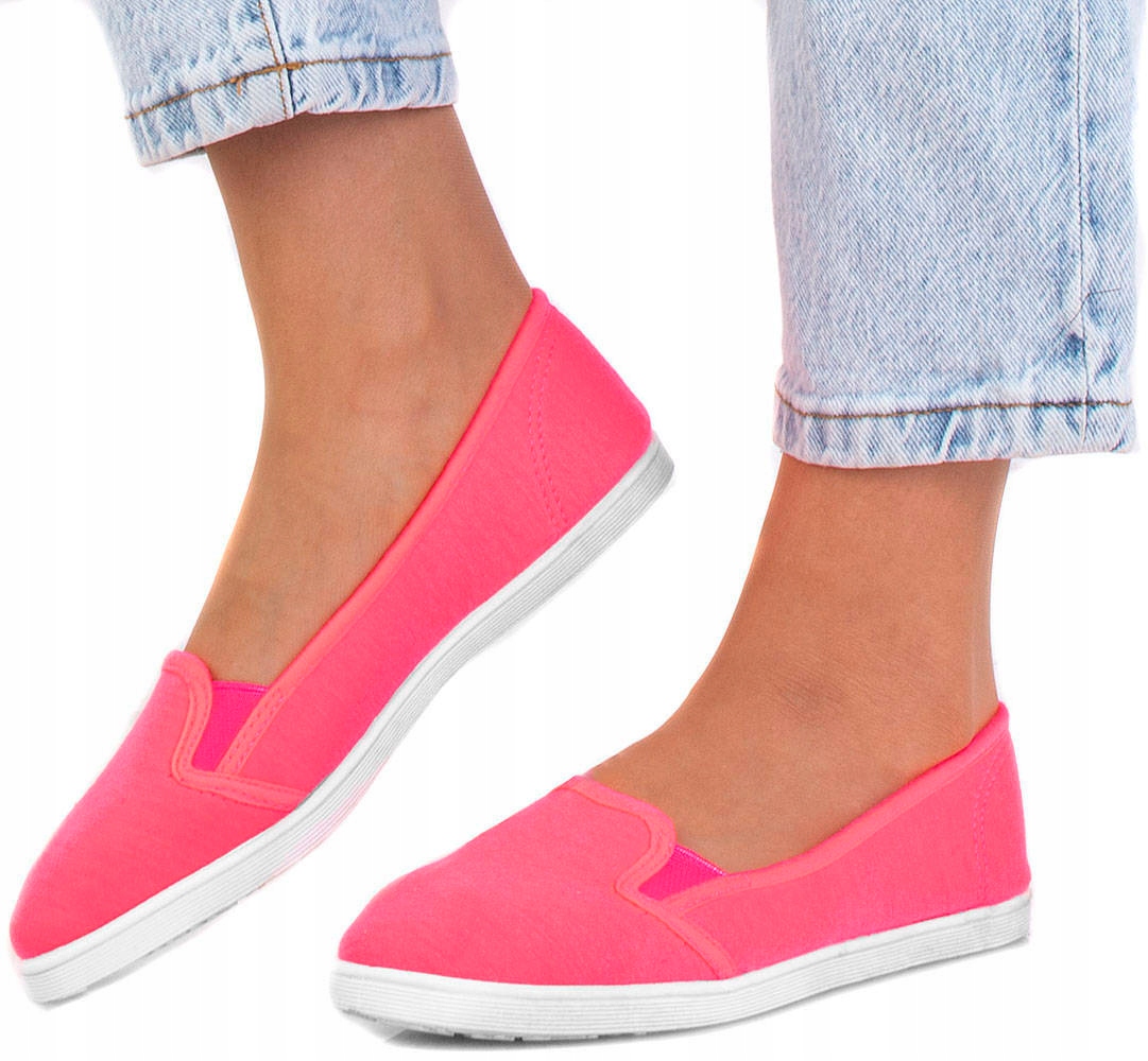 

6399 Damskie Trampki Tenisówki Neonowy Róż 38