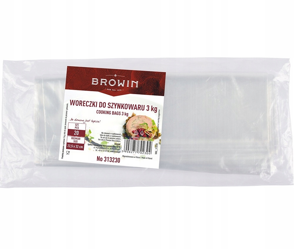 

Woreczki foliowe do szynkowaru 3,0 kg 20 szt