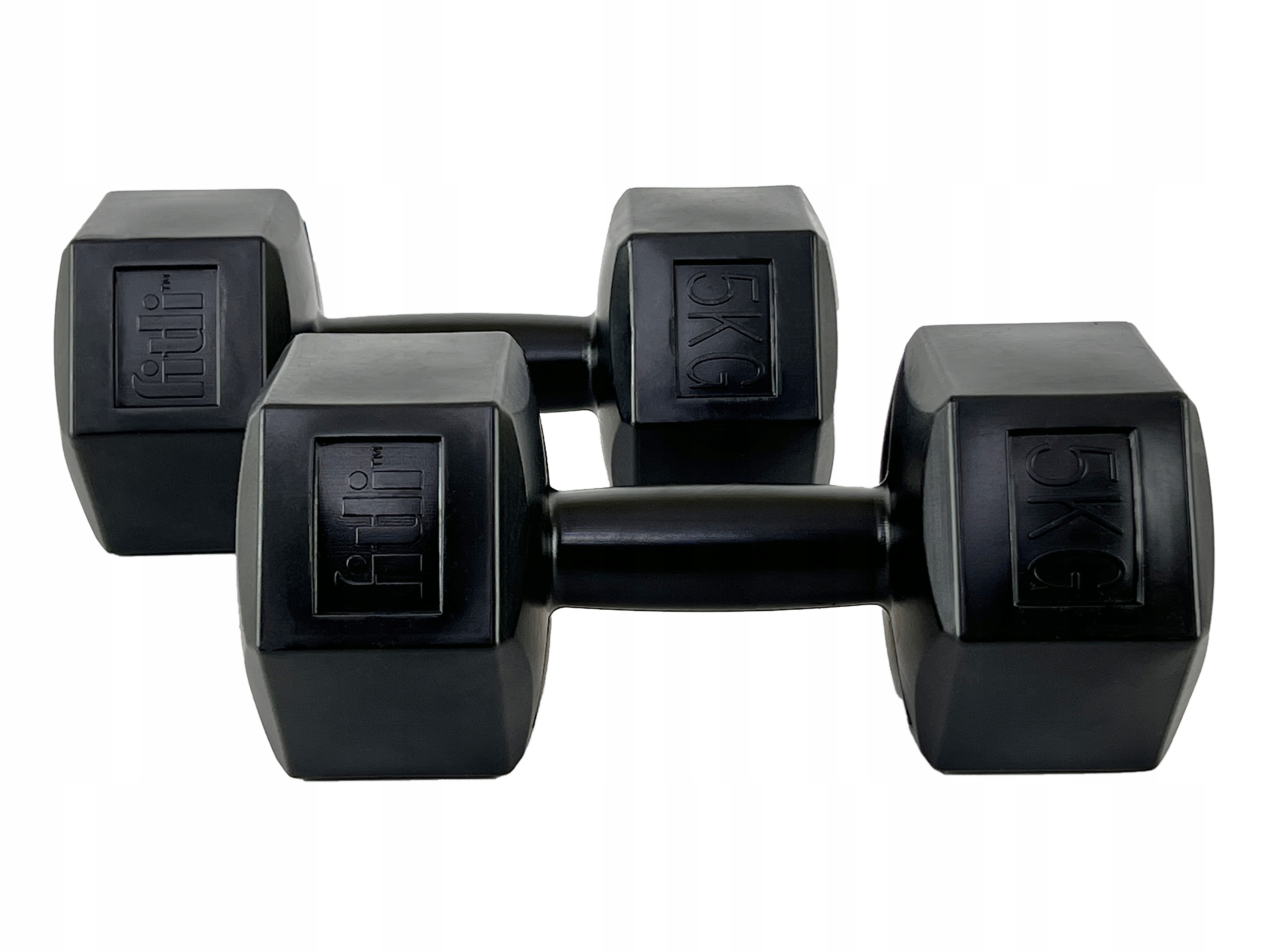 HANTLE 5KG zestaw hantli 5 kg CIĘŻARKI DO ĆWICZEŃ hantle bitumiczne 2szt Model FTL21-5