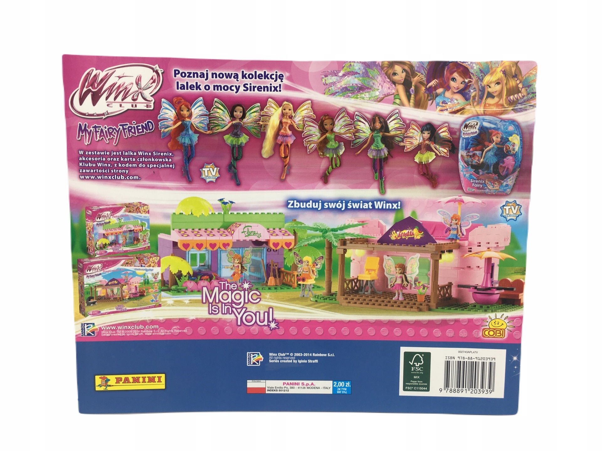 ALBUM DO WYKLEJANIA + NAKLEJKI WINX MISJA OCEAN! Bohater Inny