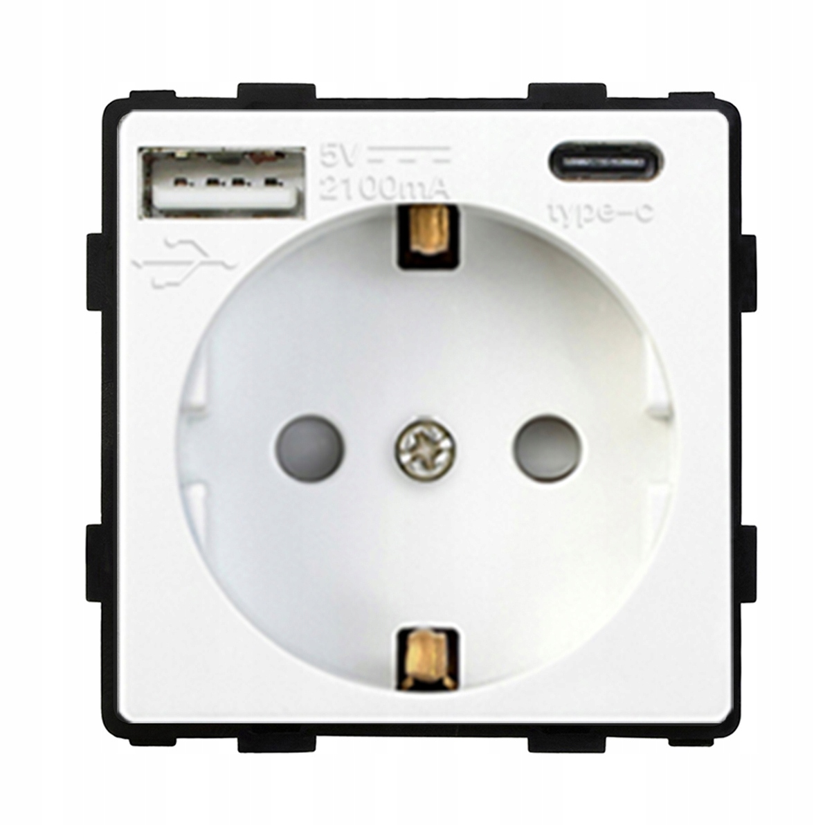 

Gniazdko wkład 230V białe Ładowarka Usb A C Rtx Sh