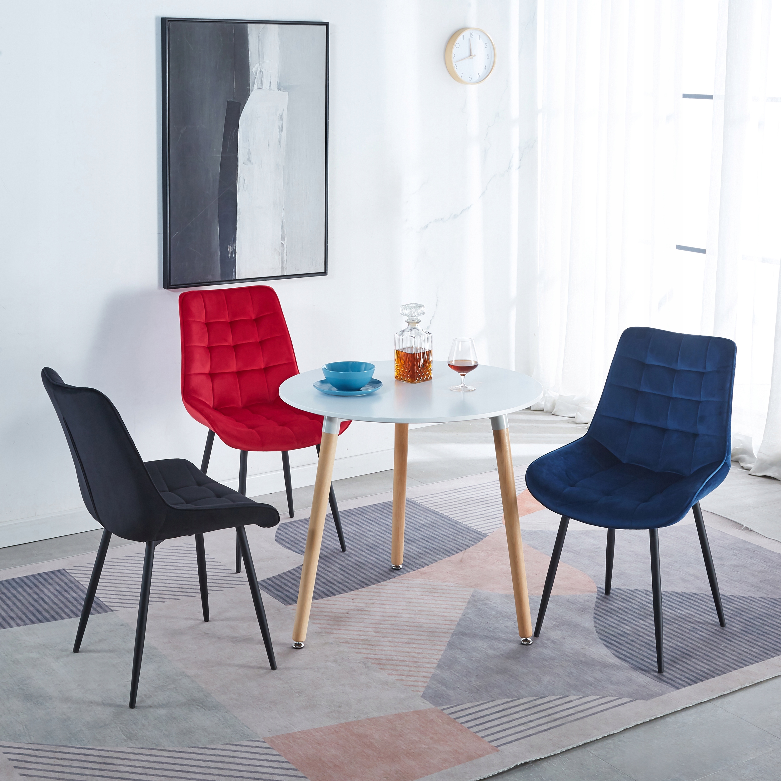 KRZESŁO TAPICEROWANE WELUROWE VELVET SZARE 017 Marka Meblowe Love