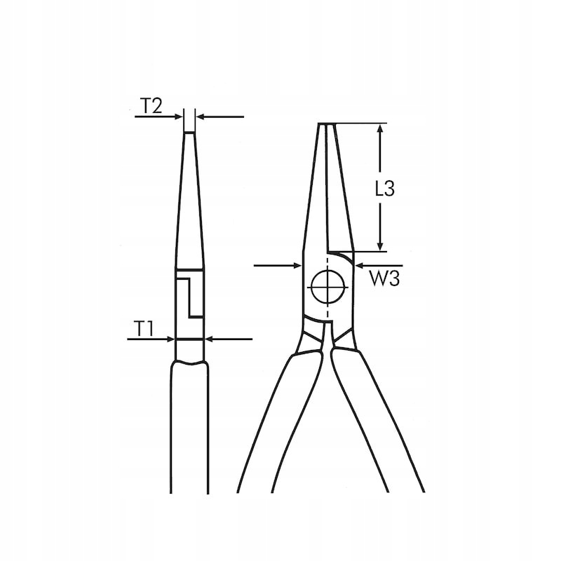 Wurth Szczypce półokrągłe VDE DIN ISO 5745, IEC 60 Marka ATE