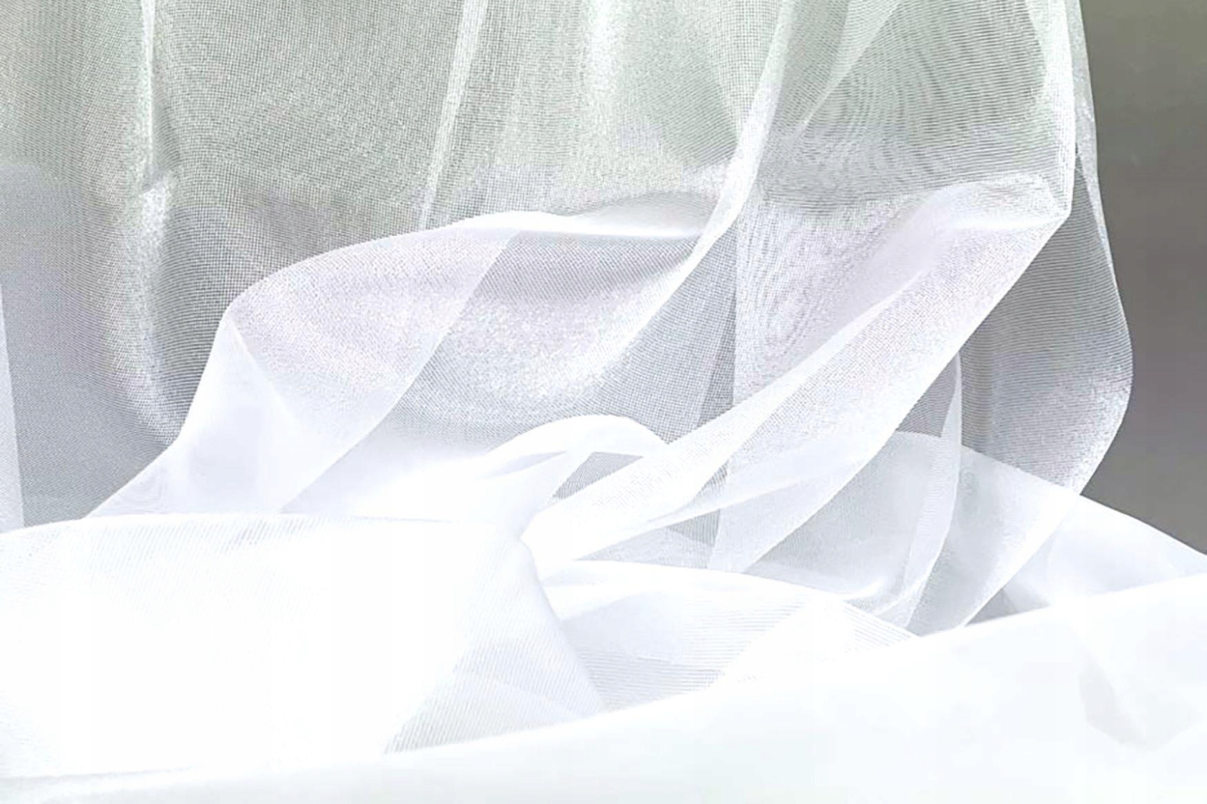 FIRANA GOTOWA WOAL BIAŁA 400x170CM ZASŁONA FIRANKA NA ŻABKI TAŚMIE FIRANY Szerokość produktu 400 cm