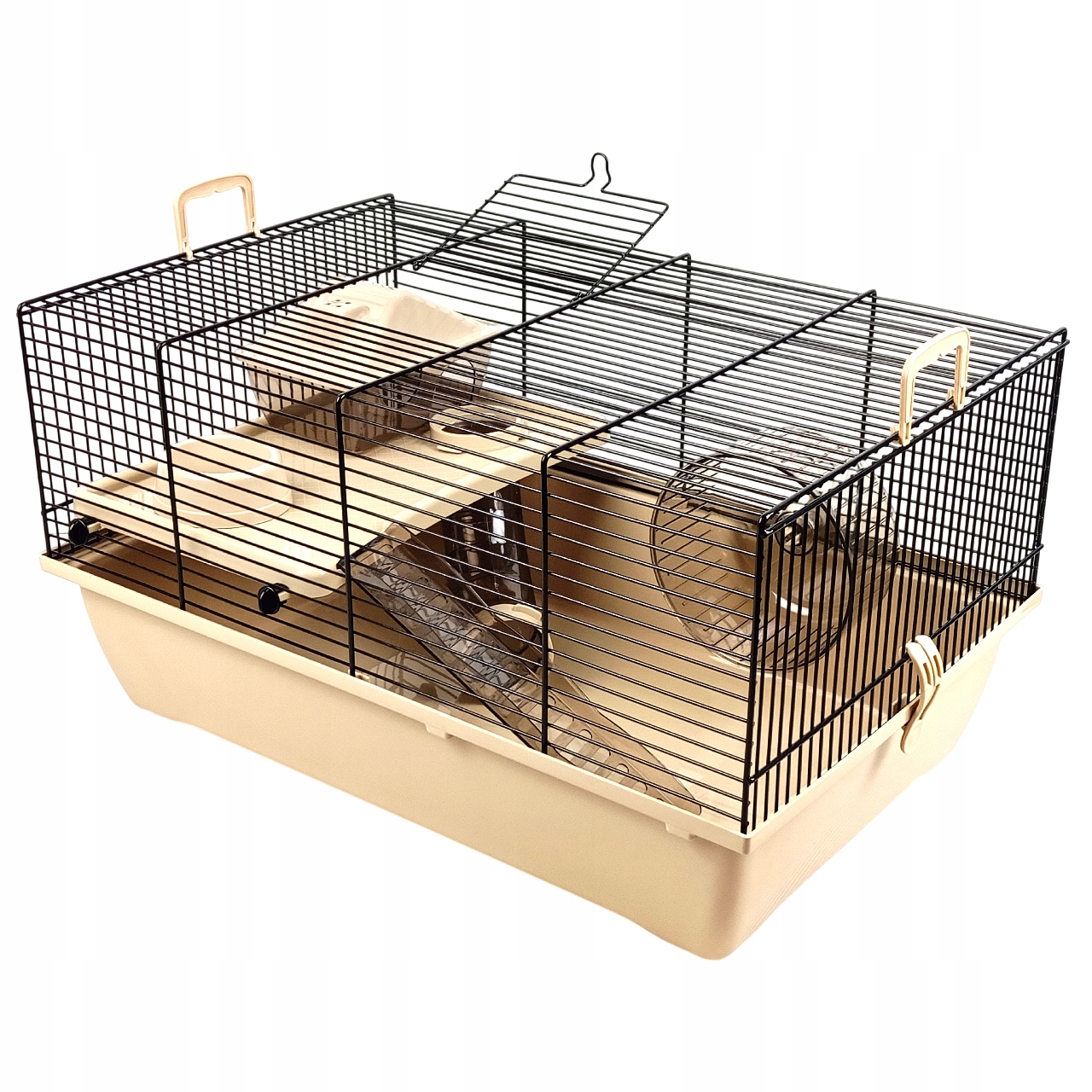 Levně Klec pro křečka, potkana, velká klec hlodavců, vybavená domečkem s miskou