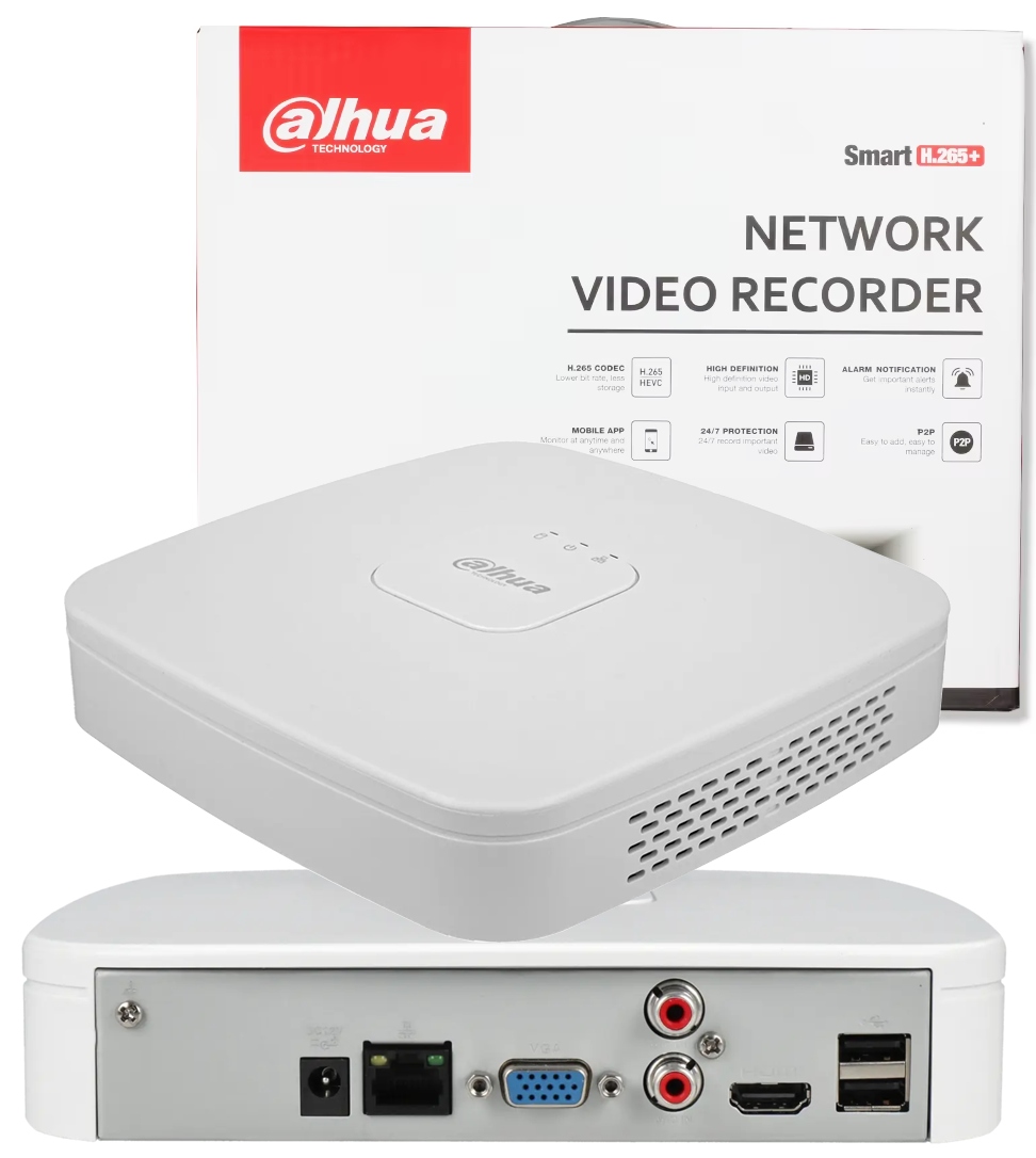 Ip Registrátor Dahua NVR2104-4KS3 až 8MPx 4 Kanálový pre Ip kamery