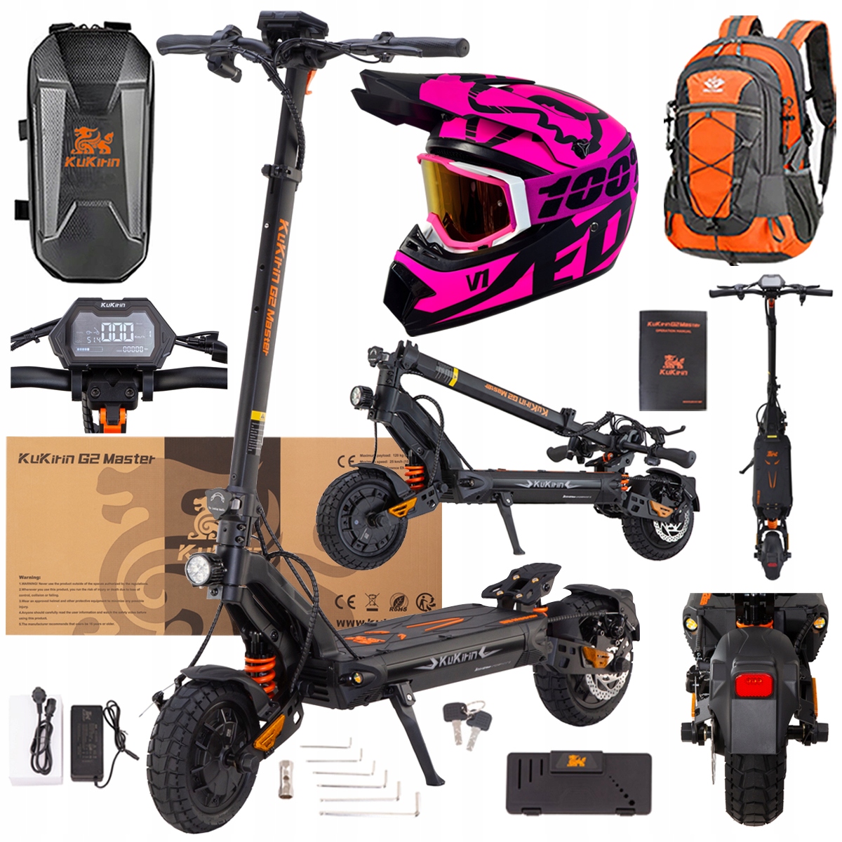 Kukirin G2 Master elektrické vozidlo 2000W 52V 20.8AH 70KM 60KM/H +Dárek