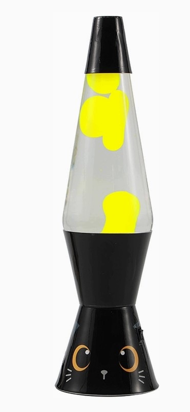 Lávová lampa magma Lava Lawa lampa XL3335 Čierna Mačka žltá magma Itotal