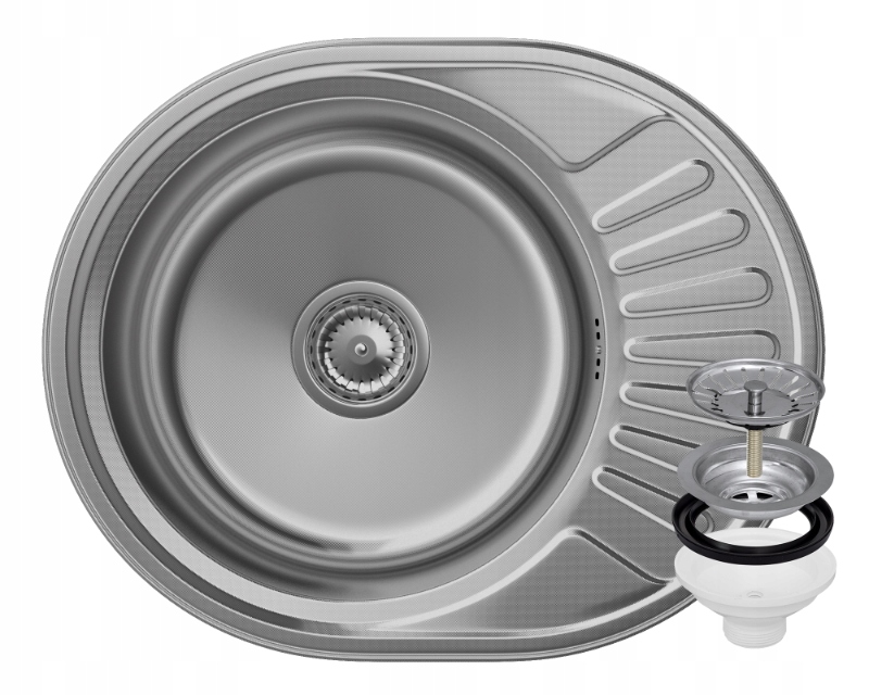 Dřez Kulatý Dřez S Odkapávačem Decor APULIA57