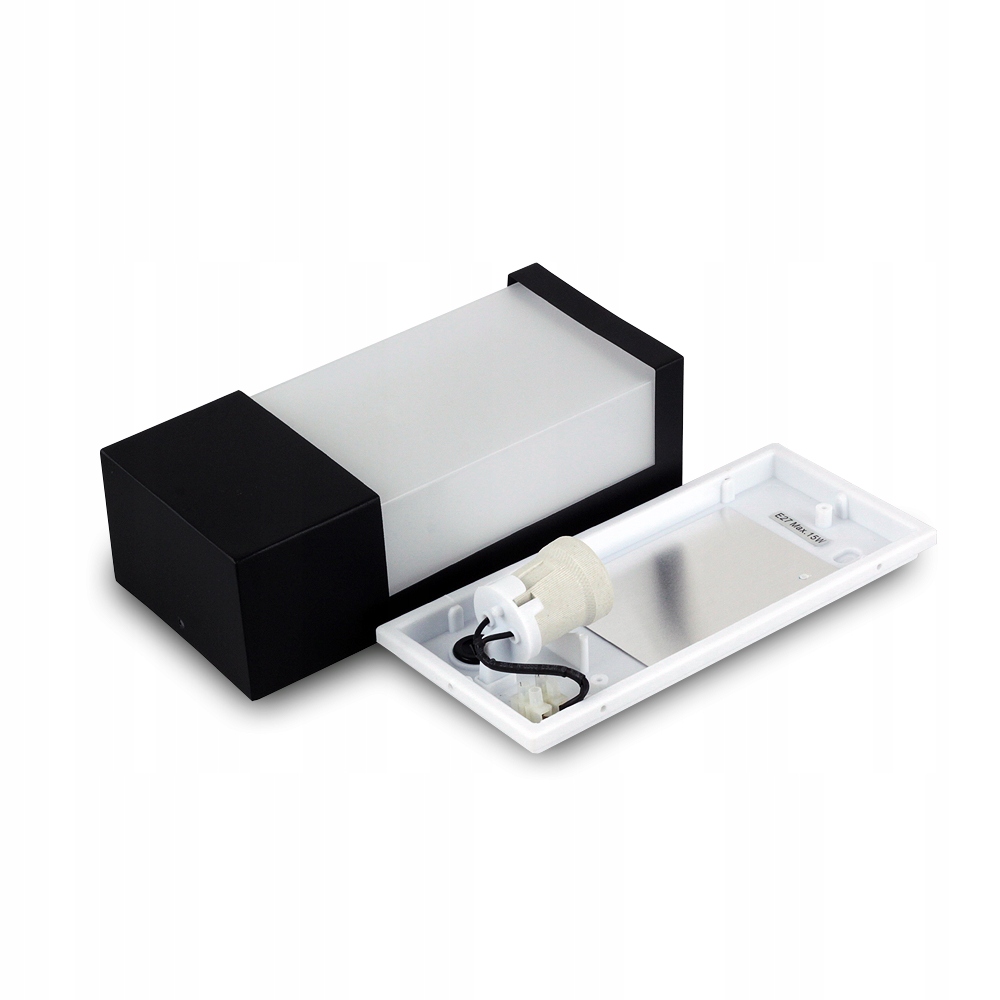 KINKIET ZEWNĘTRZNY LAMPA OGRODOWA ELEWACYJNA E27 Kolor biały czarny