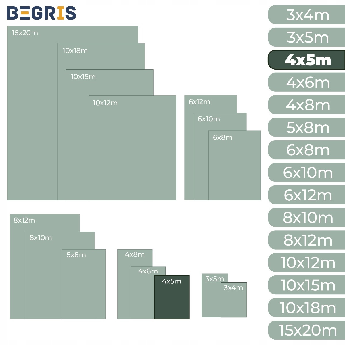 PLANDEKA PLANDEKI 4x5 ZIELONA WZMACNIANA 100G/M2 MOCNE OKRYCIE PŁACHTA 5X4 Kod producenta BSPL904-5