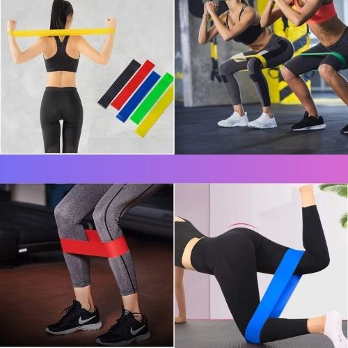 GUMY OPOROWE DO ĆWICZEŃ CAŁEGO CIAŁA TRENINGOWE FITNESS 5 SZTUK MINI BAND Kolor dominujący wielokolorowy