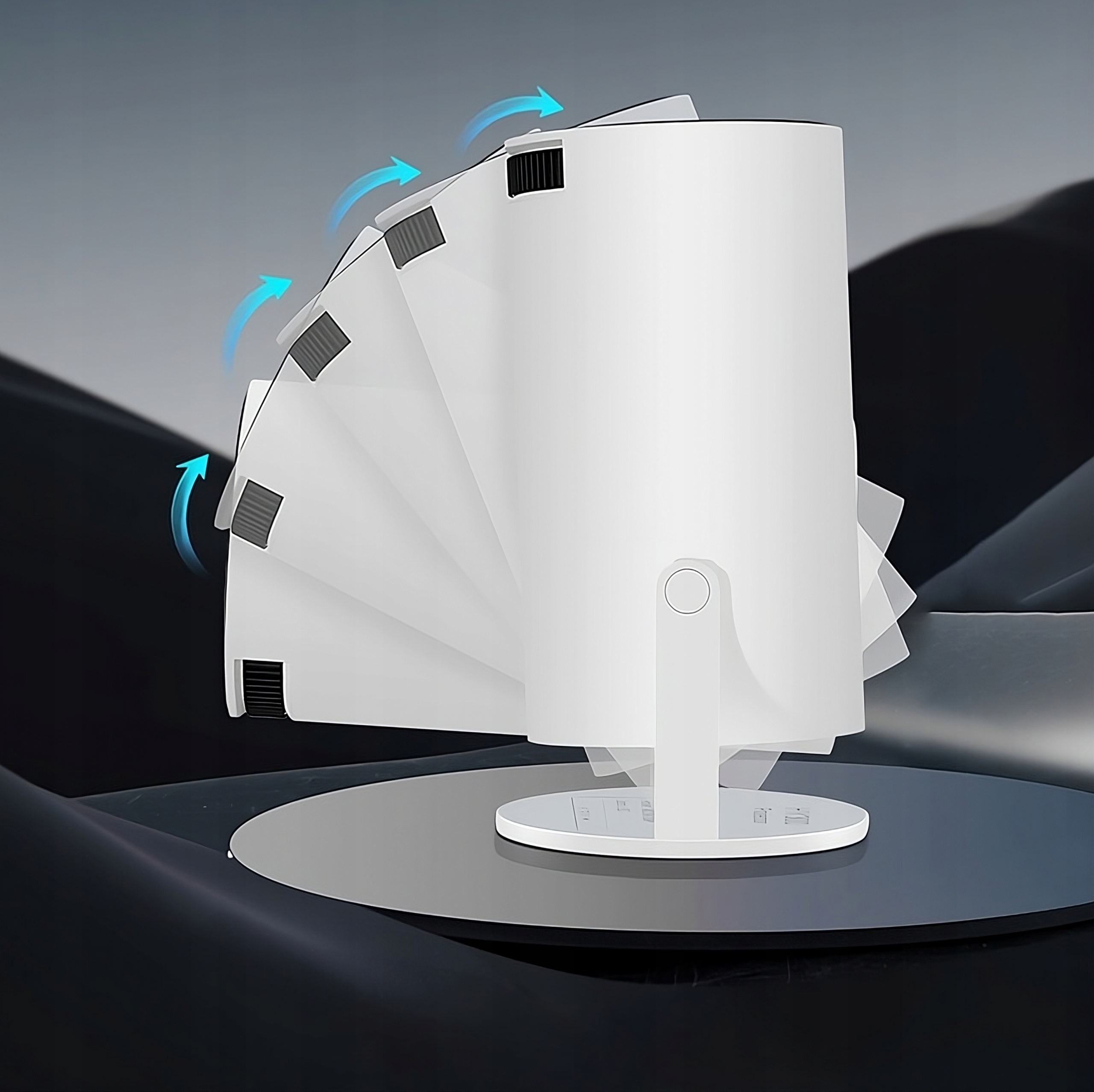 PROJEKTOR RZUTNIK ANDROID TV WIFI PRZENOŚNY SMART GŁOŚNIK OBROTOWY + PILOT Stan opakowania oryginalne