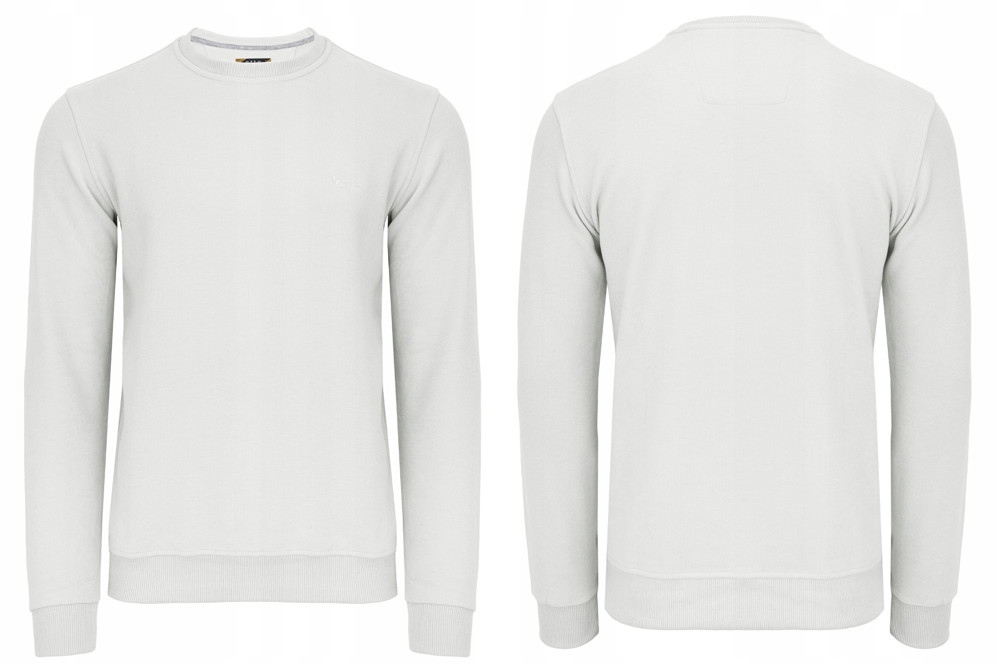 Pánský Svetr Mikina Velurová Basic Stahovací Pásky Ecru Bavlna Klasická: 3XL