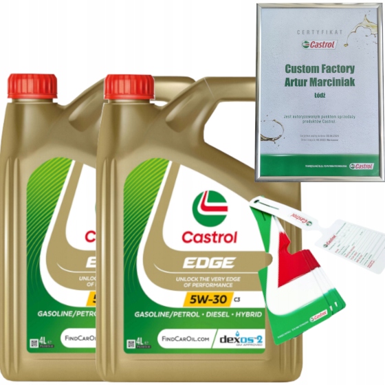 CASTROL EDGE 5W30 C3 8L TITANIUM DEXOS2 RN0700 RN0710 + ZAWIESZKA
