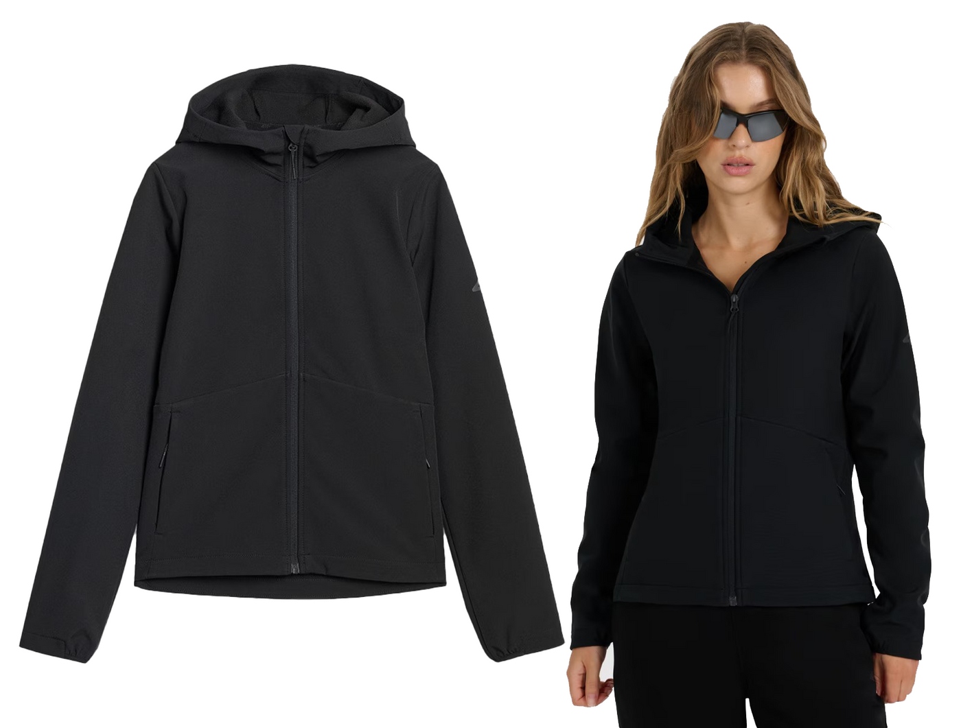 Dámská softshellová bunda 4F odolná proti větru F359 černá S