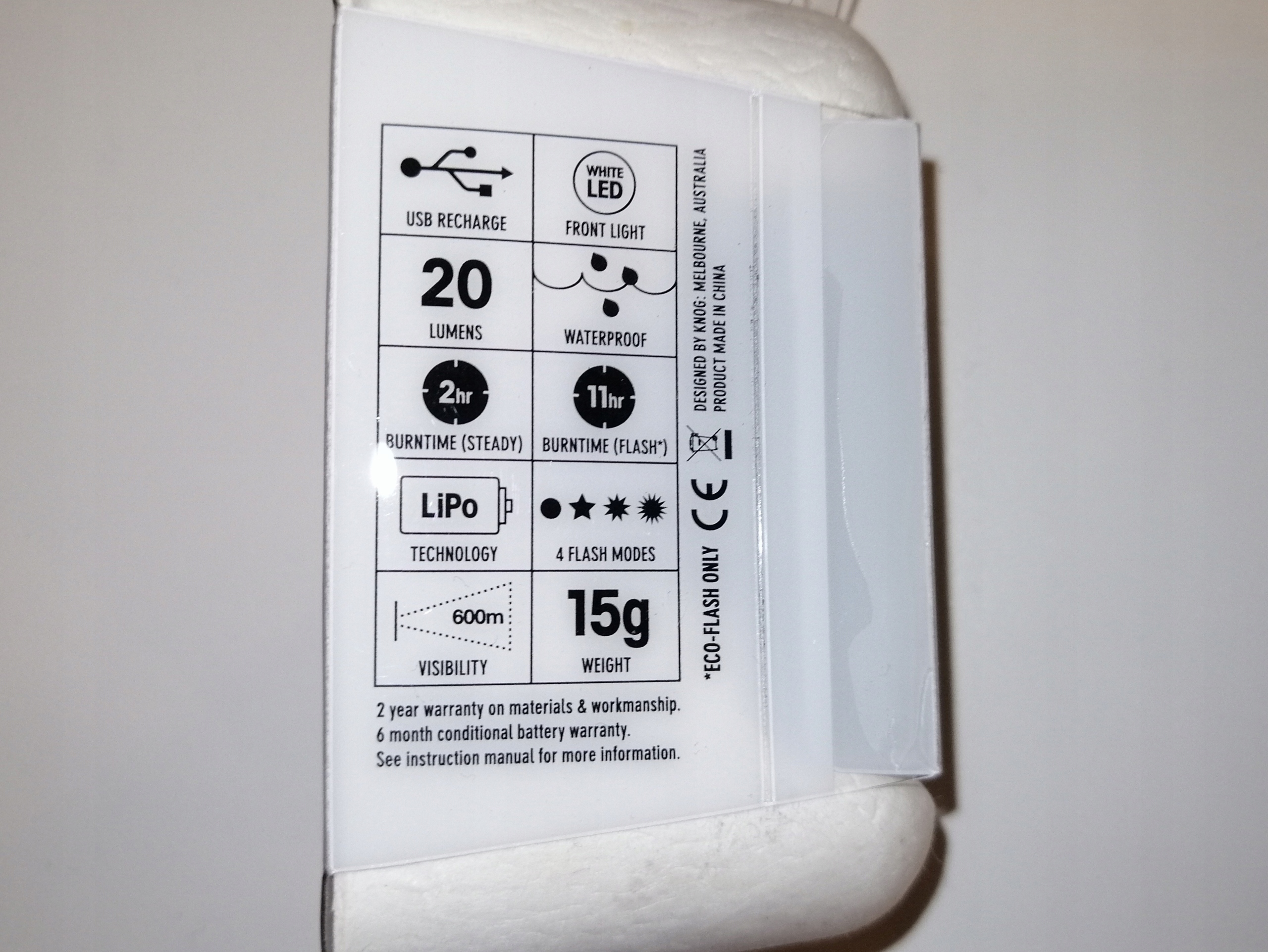 LAMPKA PRZÓD KNOG BLINDER 1 USB RED -60% Marka Knog