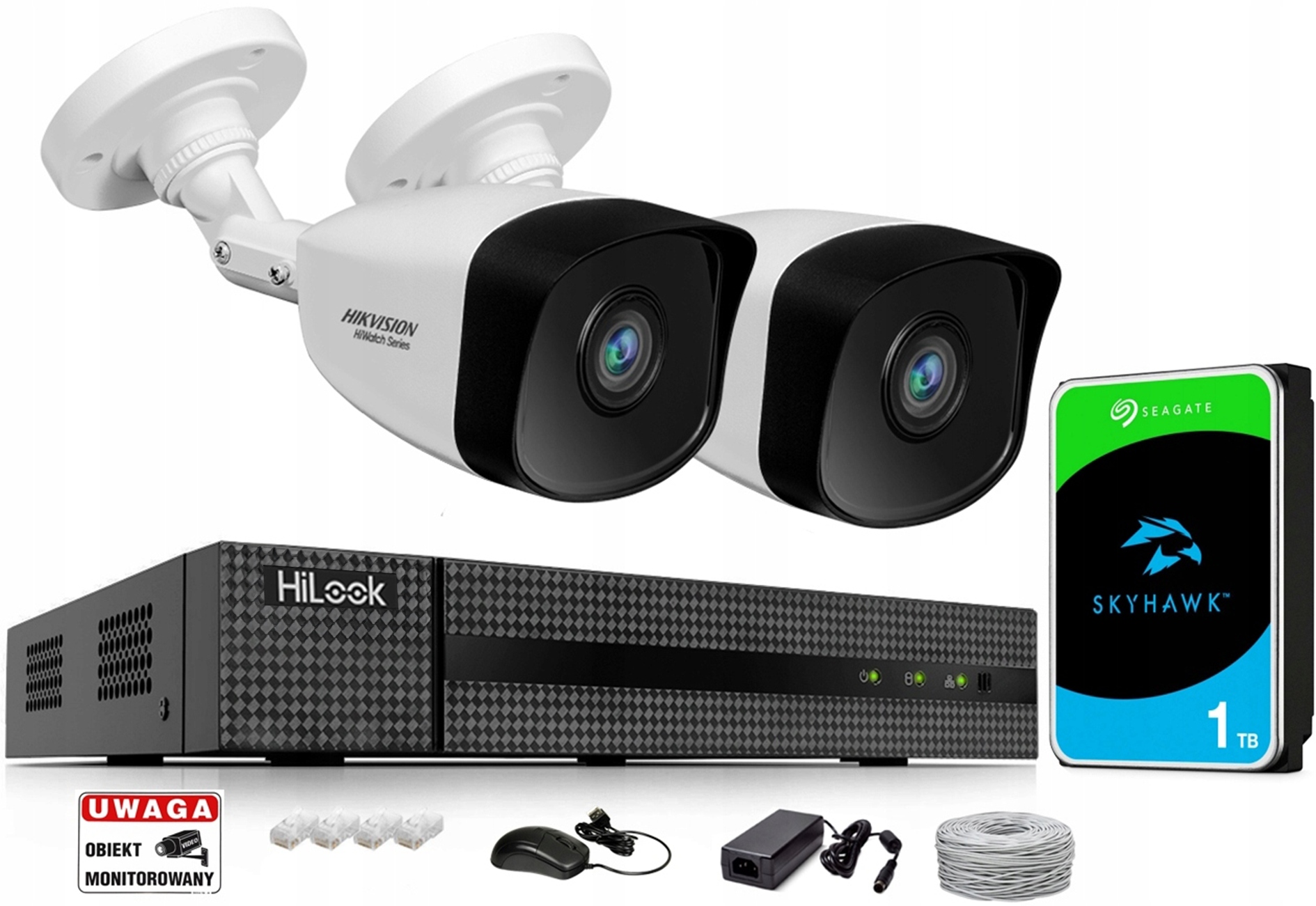 Súprava na monitorovanie Ip PoE Hikvision pre rozšírenie