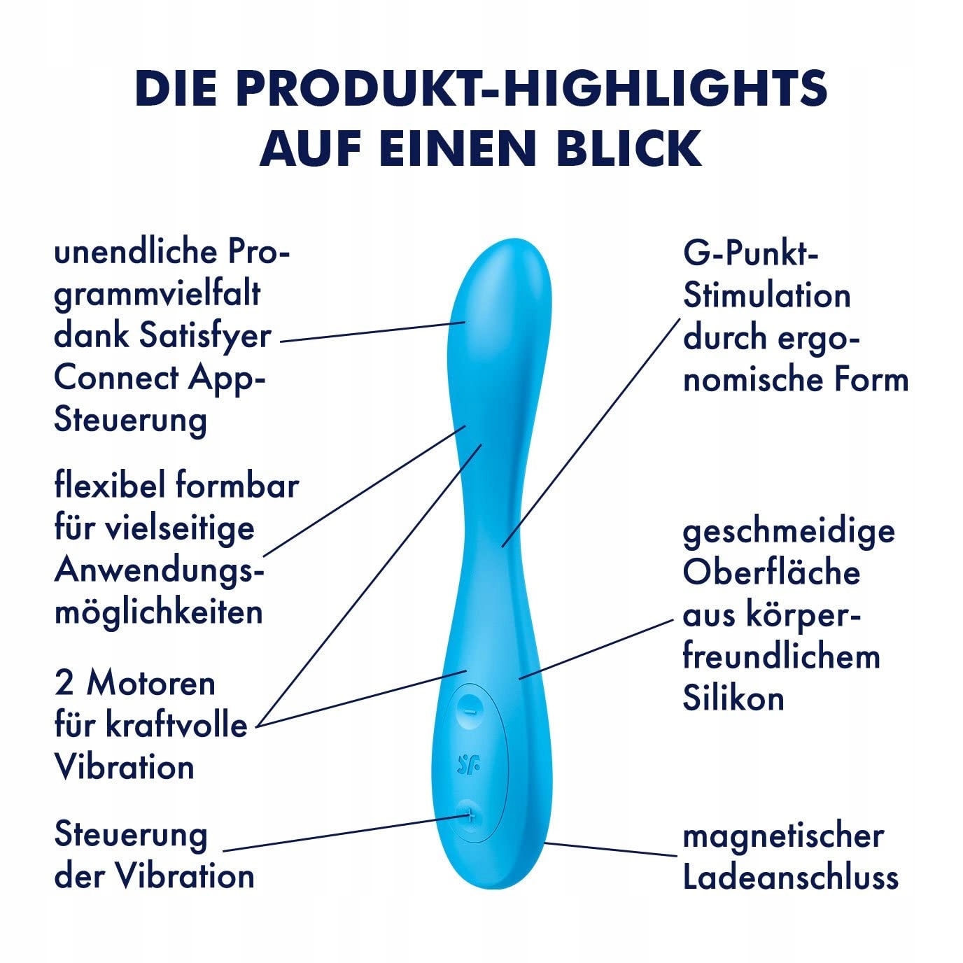 SATISFYER G-Spot Flex 4 Wibrator App Kompatybilny Wodoodporny Silikonowy — miniatura 3