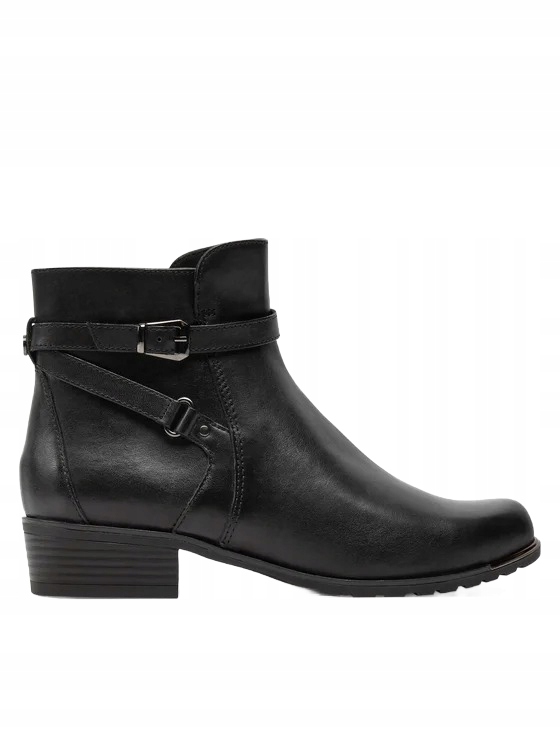 Caprice Černé Kotníkové Boty S Klasickými Zipy 37 J0B