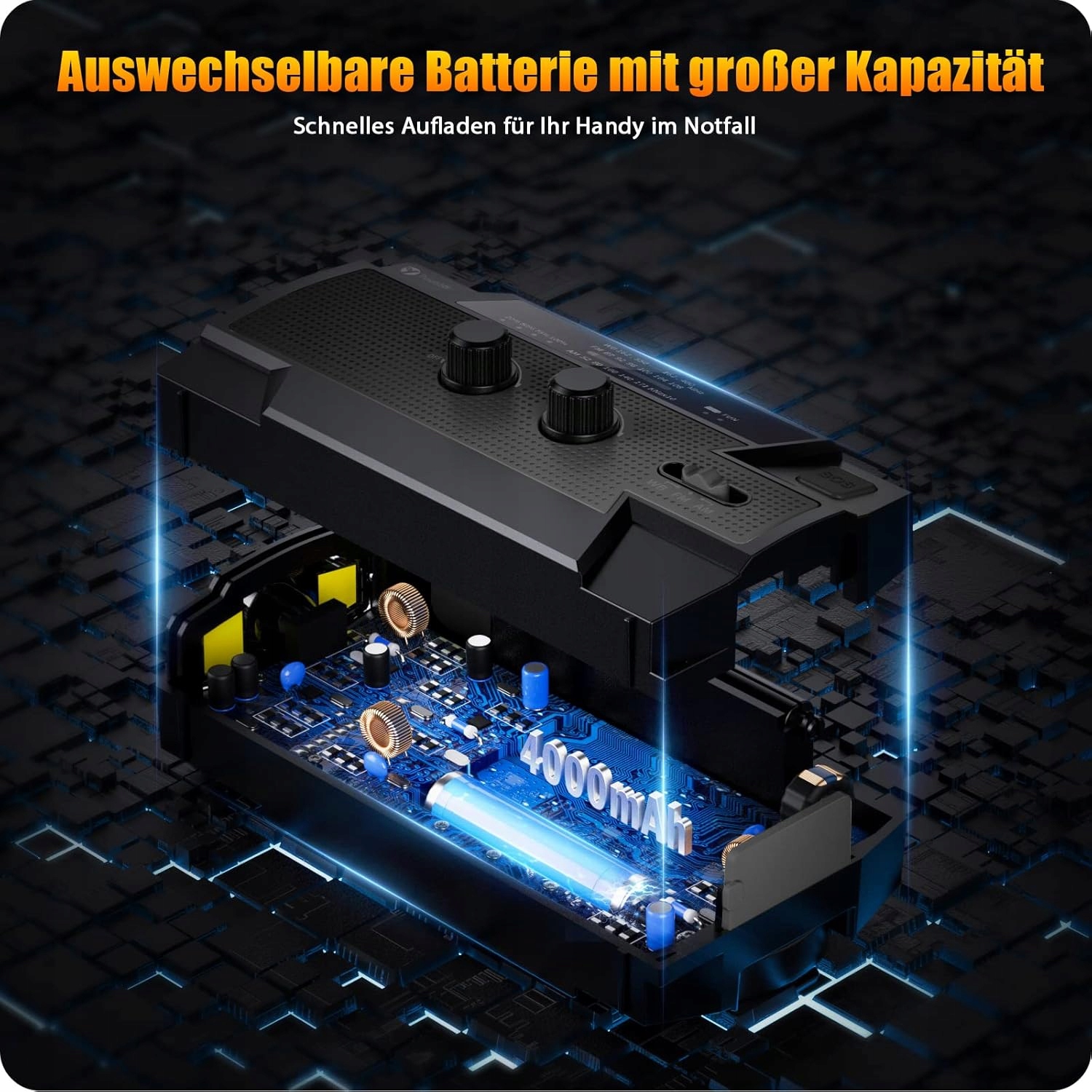 RADIO SOLARNE, PRZENOŚNE RADIO Z KORBĄ, DYNAMO Z AM/FM, LATARKA LED Q2 Kod producenta przenośne słoneczne radio