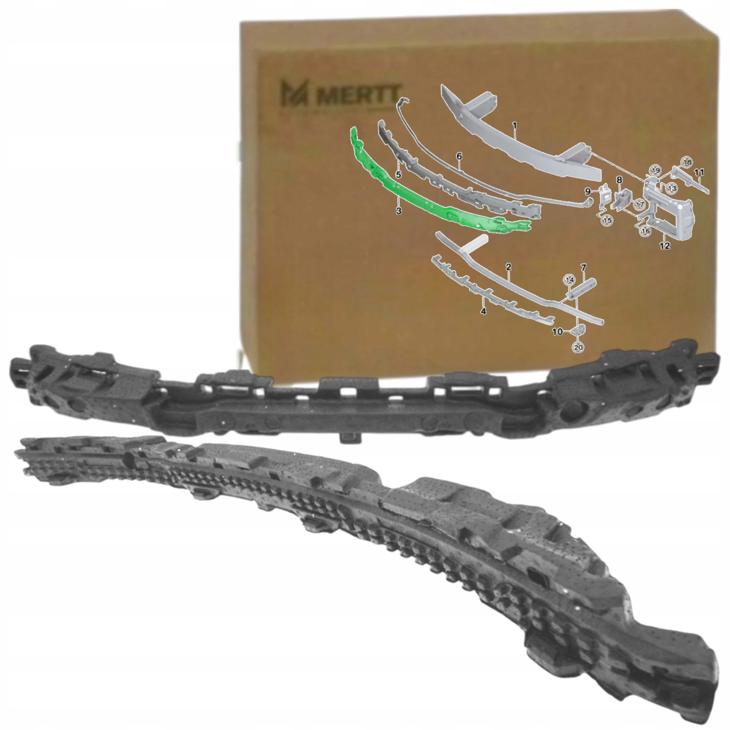 Bmw 3 G20 G21 M Sada Absorbérů Nárazníku Přední Strana Polystyren Pěna 51118072767