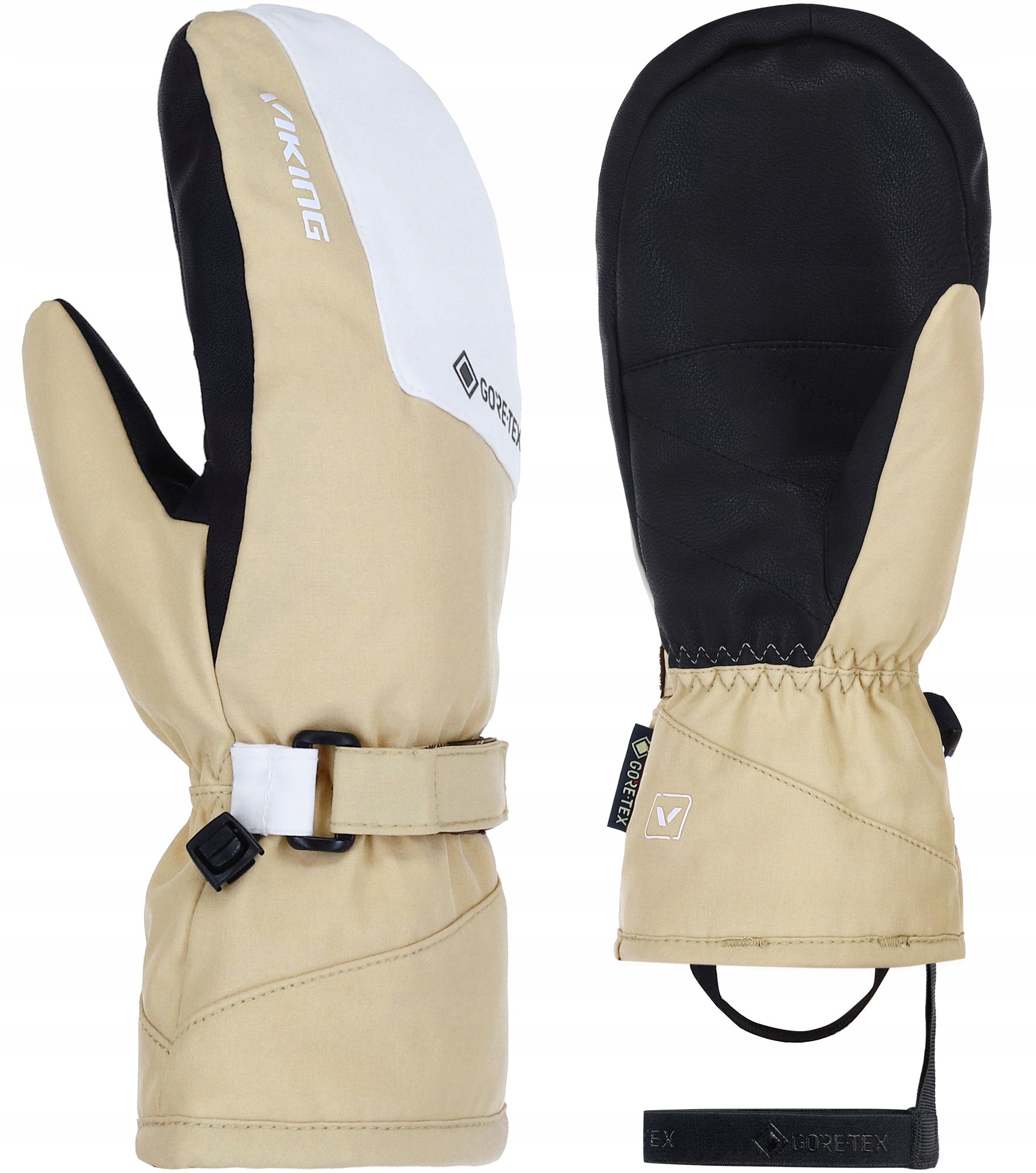 Rękawice narciarskie damskie Viking Sherpa Gtx Mitten 2.0 Beige-white 6