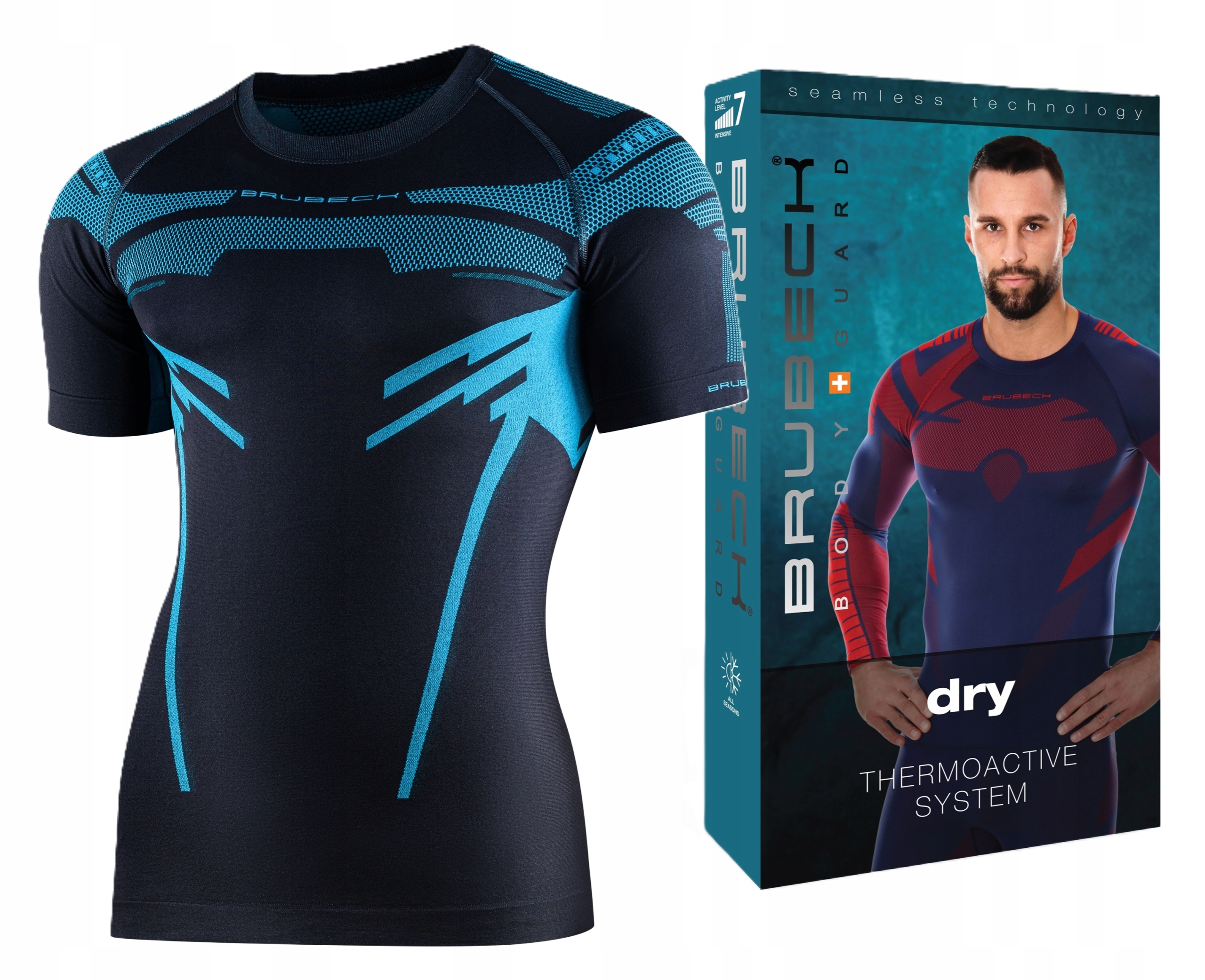 Brubeck Dry męska koszulka oddychająca letnia sportowa na siłownię fitness