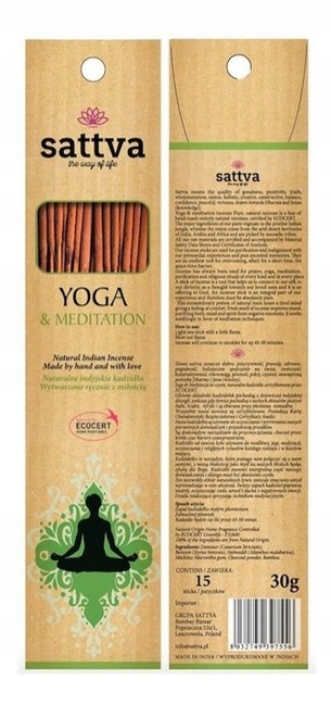 

Sattva Naturalne indyjskie kadzidła Yoga15szt. 30g