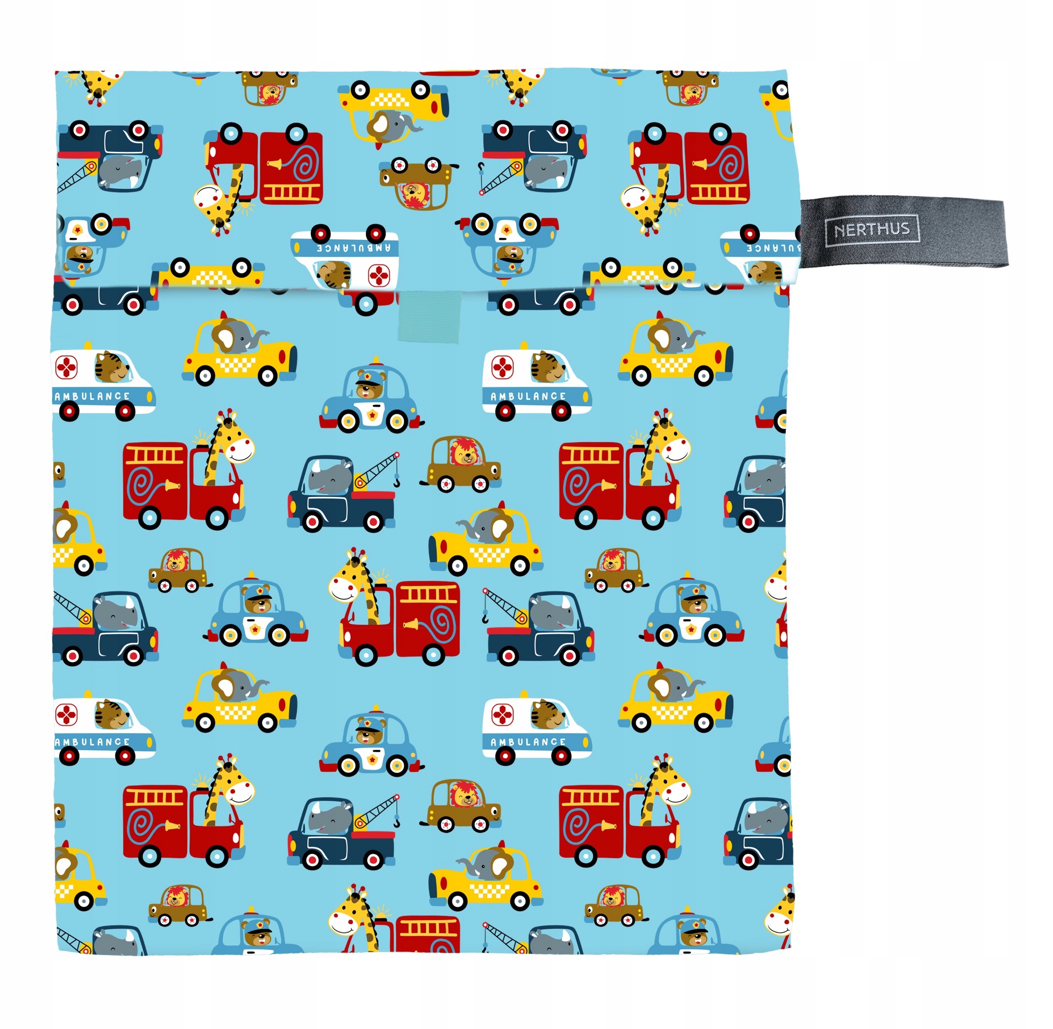 Torebka termiczna śniadaniowa lunch wielorazowa Nerthus 36x28 Cars