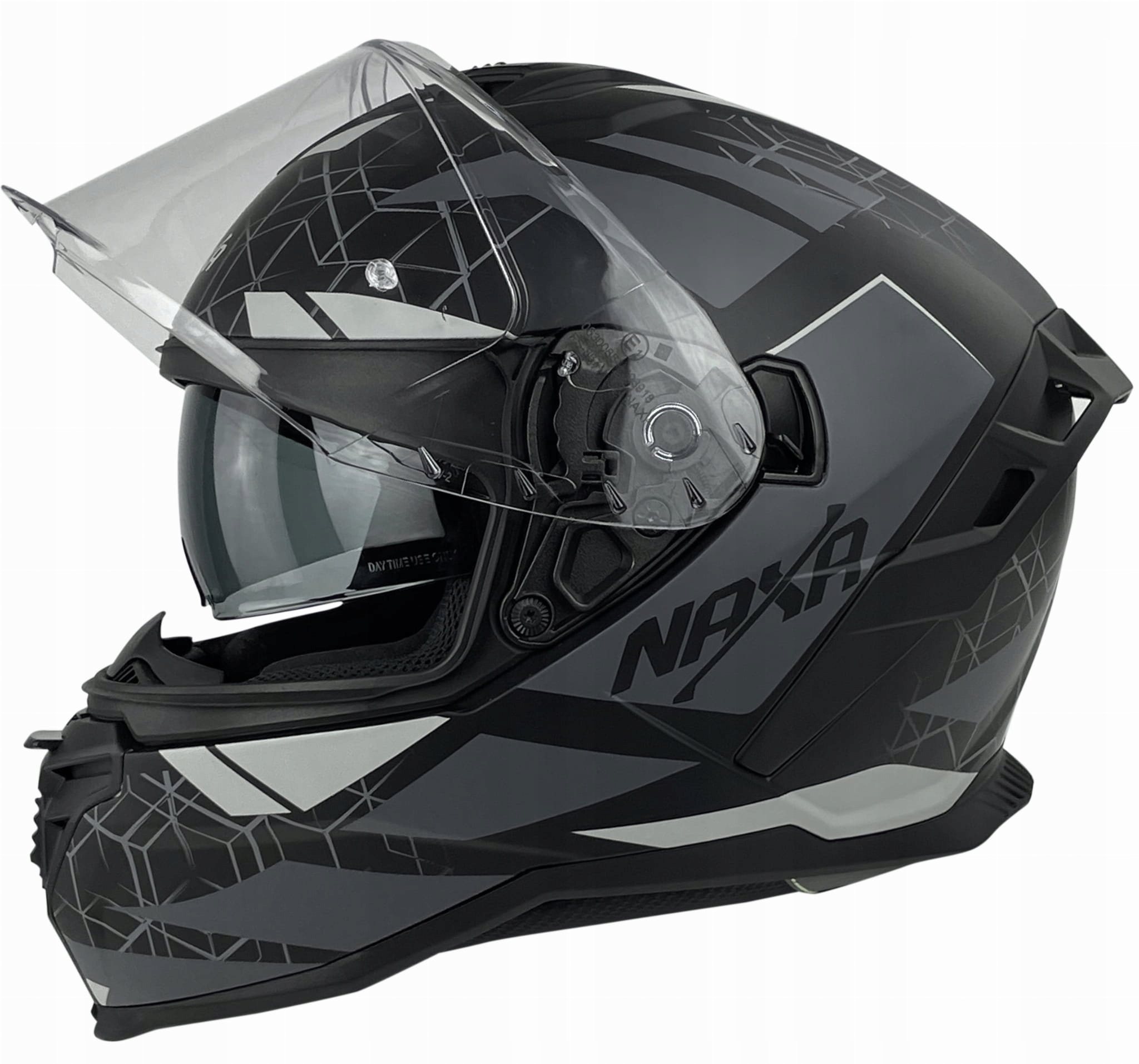 Naxa F32 Integrálna Motocyklová Prilba Matná Čierna Šedá