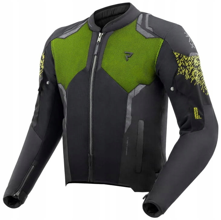 Rebelhorn Jax Black Fluo Yellow Pánska Textilná Motocyklová Bunda