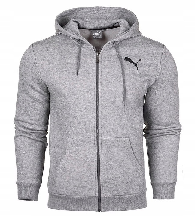 3232 Puma Pánská Pánská Mikina S Kapucí , Šedá, S