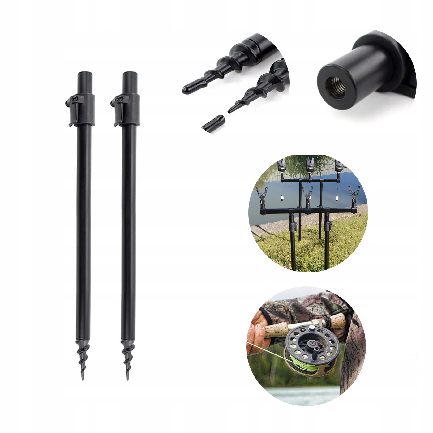 Podstavec Pod Rybářský Prut Stojan 2KS 40-60cm Rozkládací Rybářský Stativ Podpora