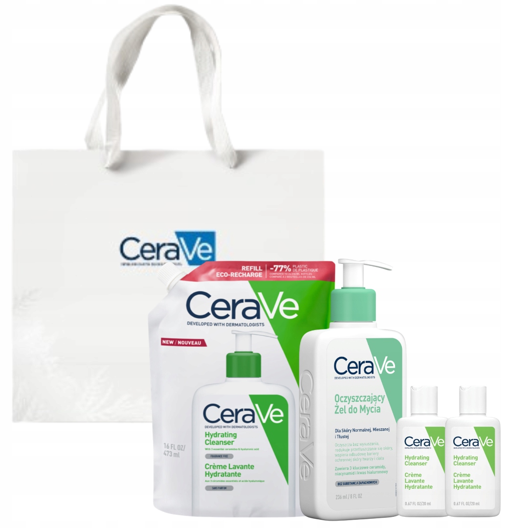 CeraVe Żel oczyszczający do mycia skóra normalna tłusta 236ml, refill 473ml