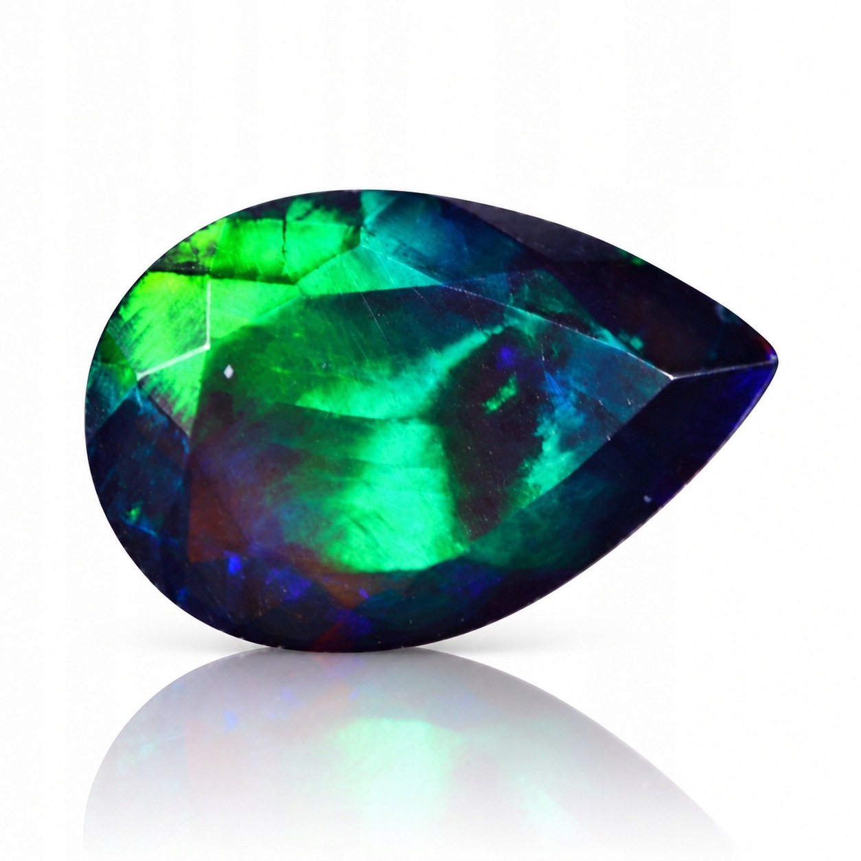 Přírodní opál Černý 1.14 ct Lžička Etiopie certifikát Wbd