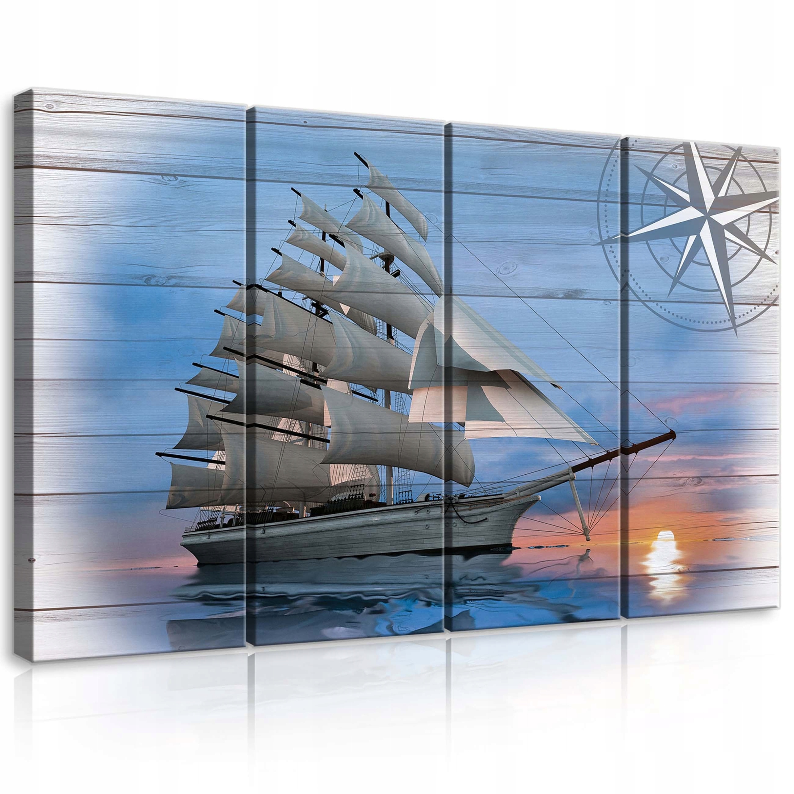 Obraz 120x80 Plachetnica západ slnka more cestovanie dobrodružstvo morský štýl