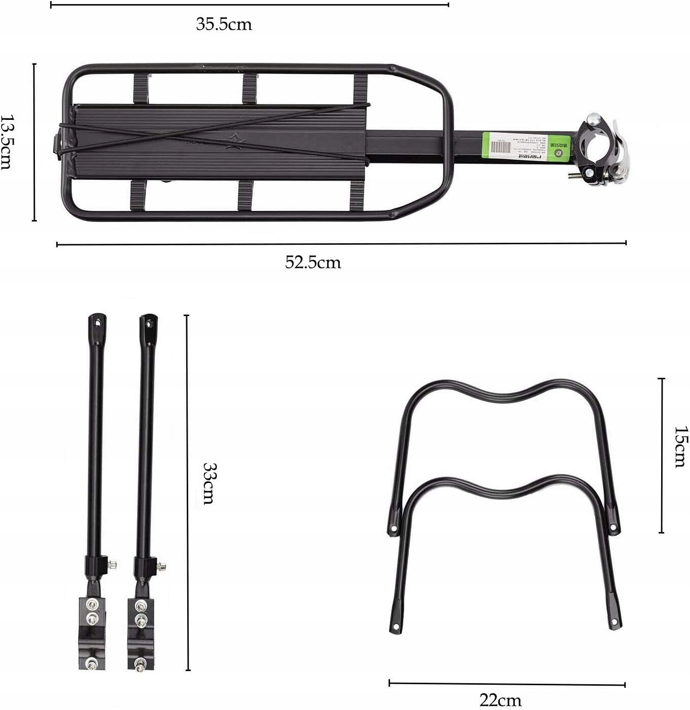 TORBA NA ROWER + BAGAŻNIK ZESTAW rowerowy SAKWA TORBA ROWEROWA 2W1 XXL 55l Model BAGAŻNIK 110KG sakwa torba zestaw