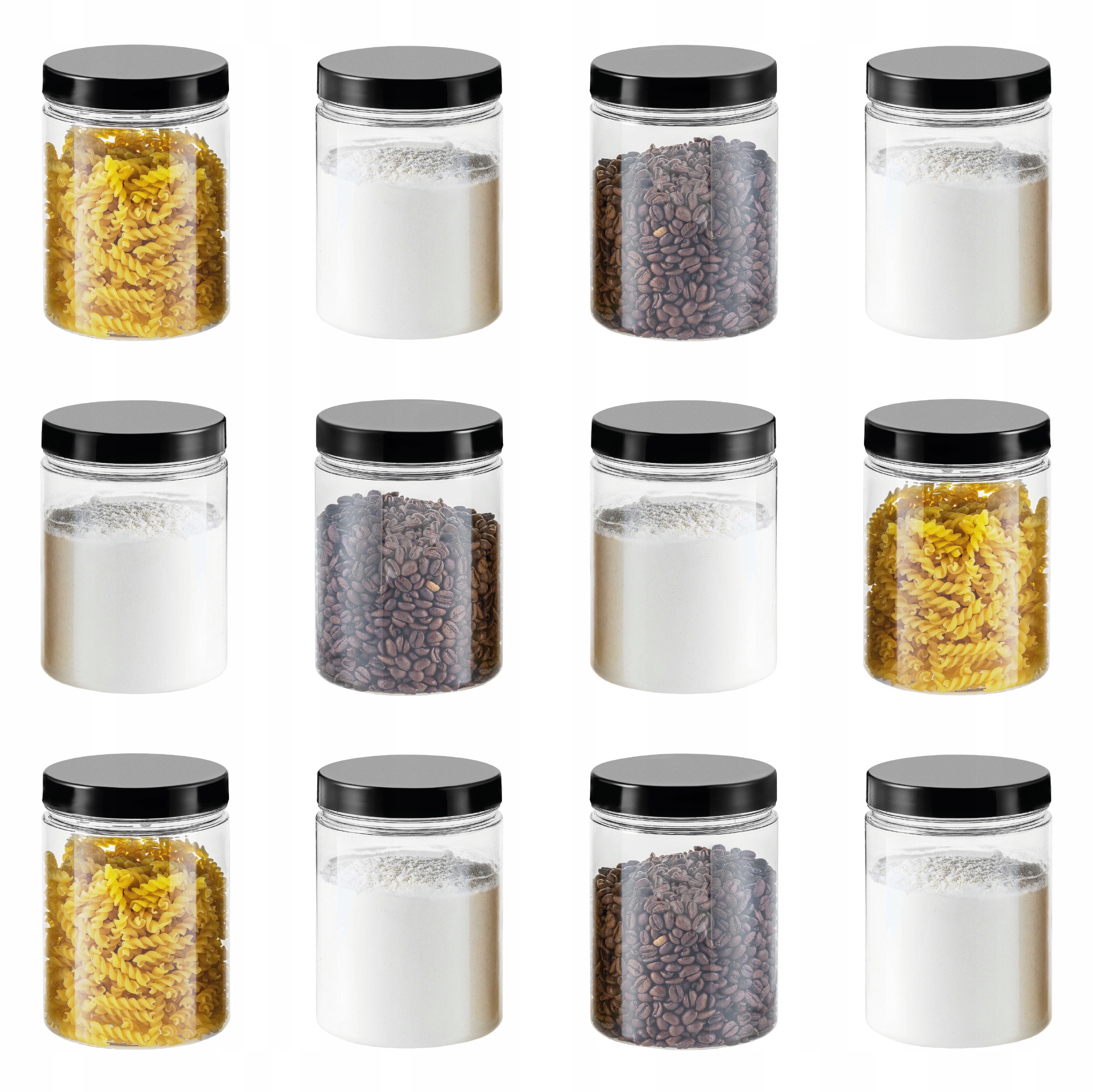 

Słoik pojemnik na płatki makaron 1L zestaw 12szt