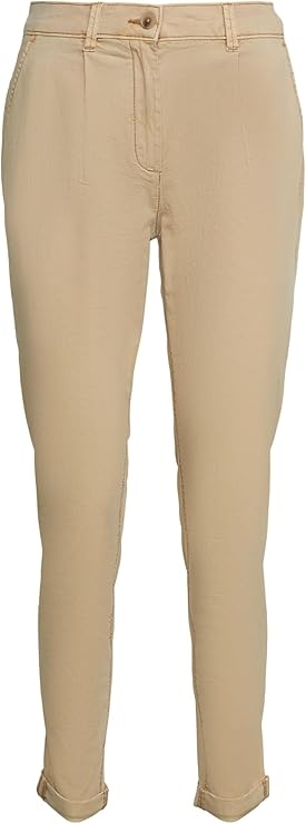 Esprit Béžové Trubkové Kalhoty S Nízkým Pasem, Ležérní Bavlna 32/30 6BA