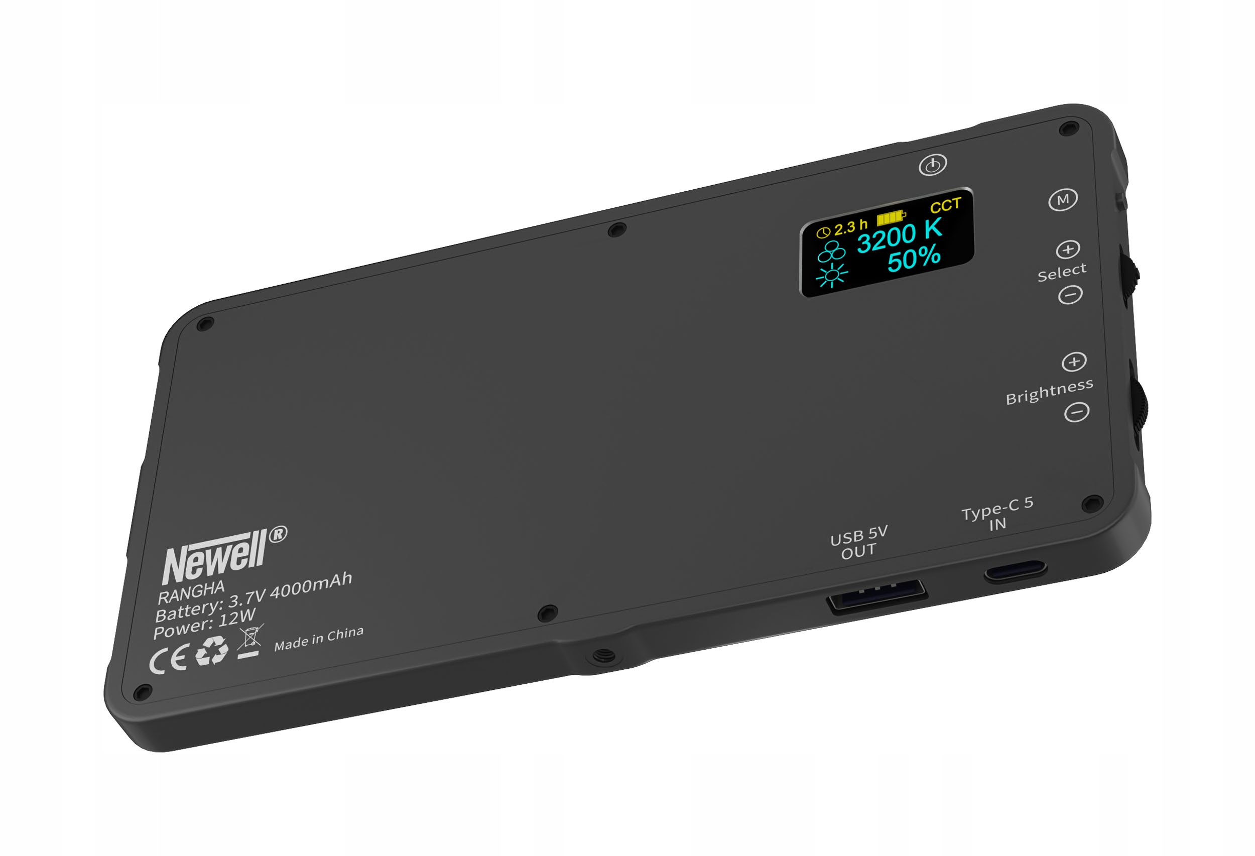 Lampa LED Newell RGB Rangha 2500 K – 9900 K Metalowa 1500 Lux Model RGB-W Rangha