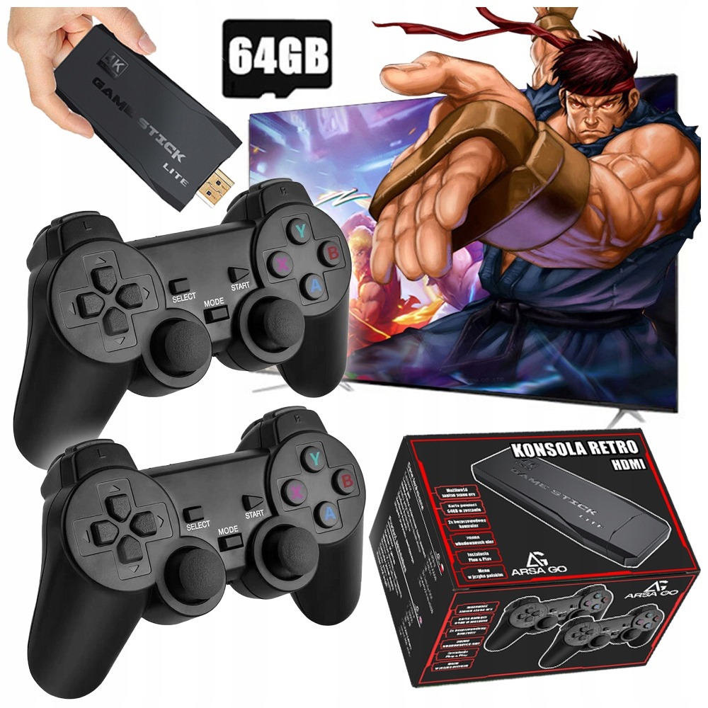 Gra Konsola Hdmi Game Box Emulator Tv 2 Kontrolery Pod Telewizor Dla Dzieci