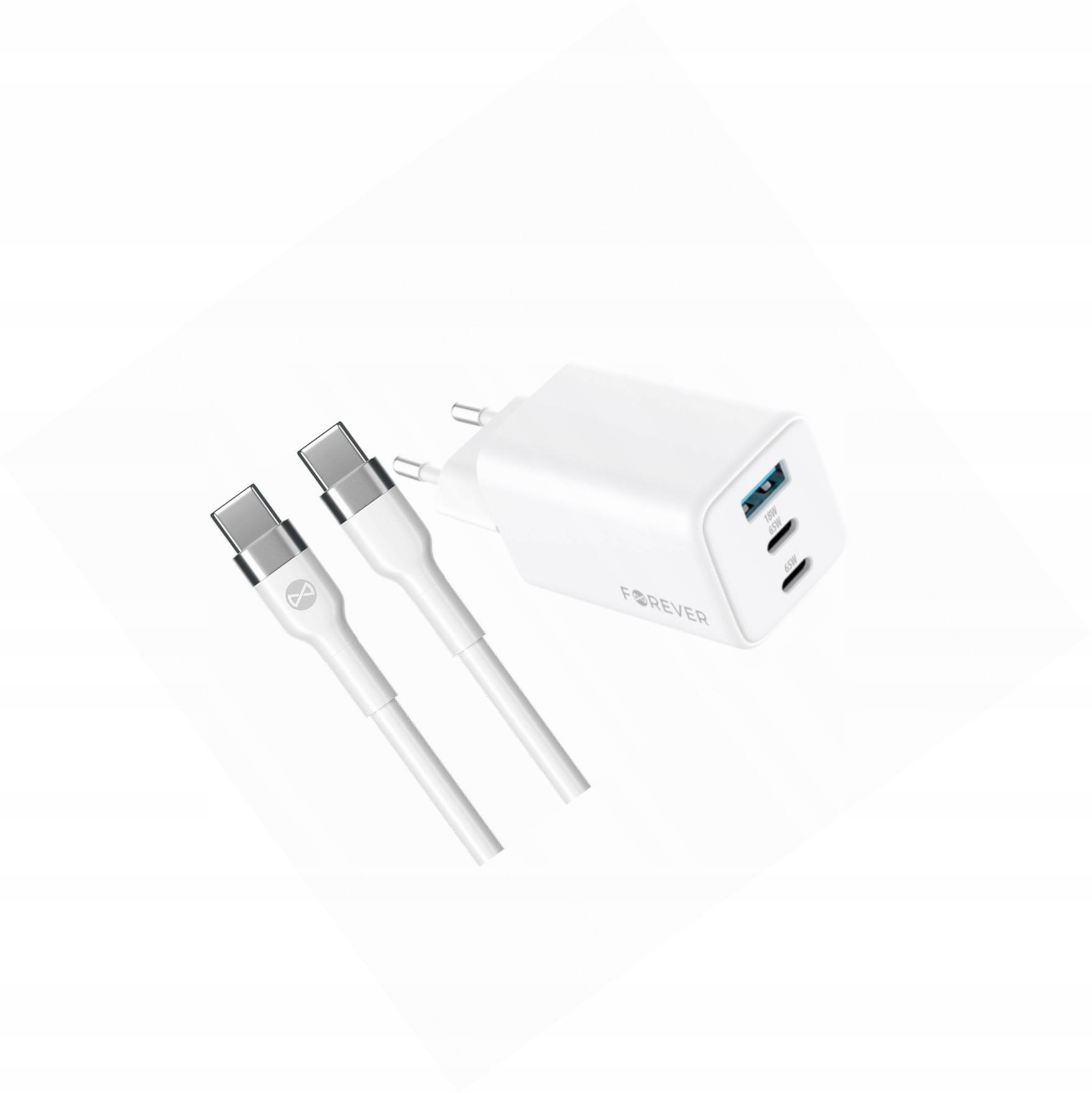 Szybka ładowarka GaN 65W 3 wejścia z długim kablem 2m do Vivo X90 Pro