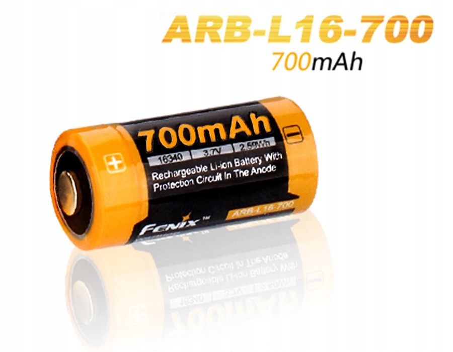 

Fenix 16340 RCR123 700mAh 3,7V Li-ion (pcb)